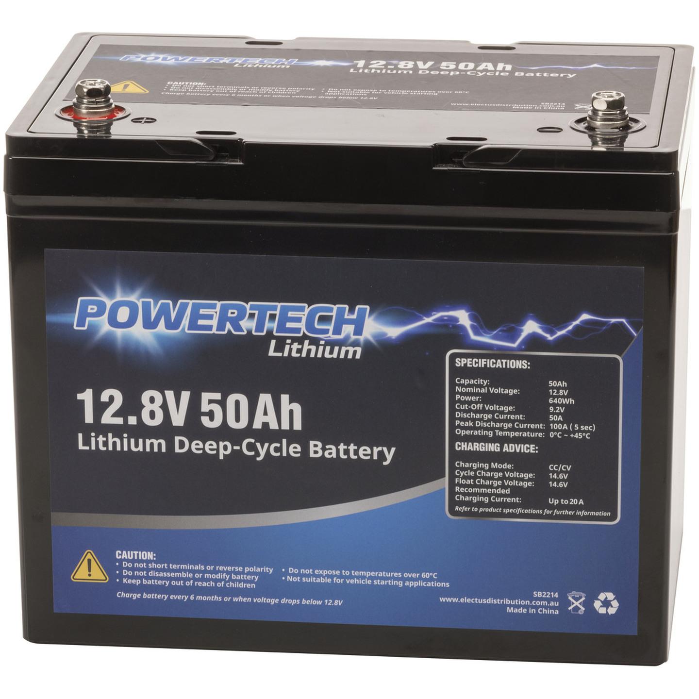 12.8V 50Ah Lithium Deep Cycle Battery
