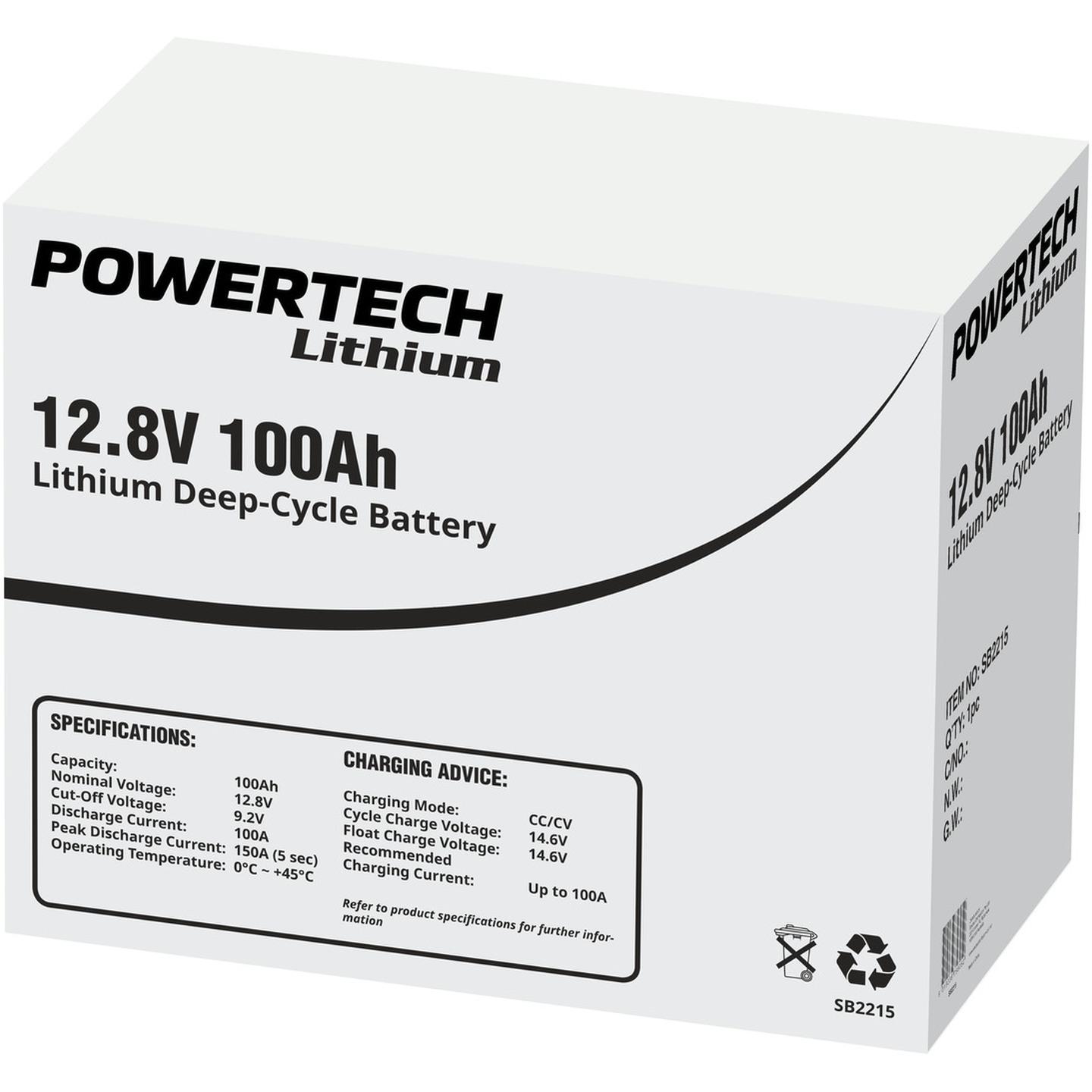 12.8V 100Ah Lithium Deep Cycle Battery