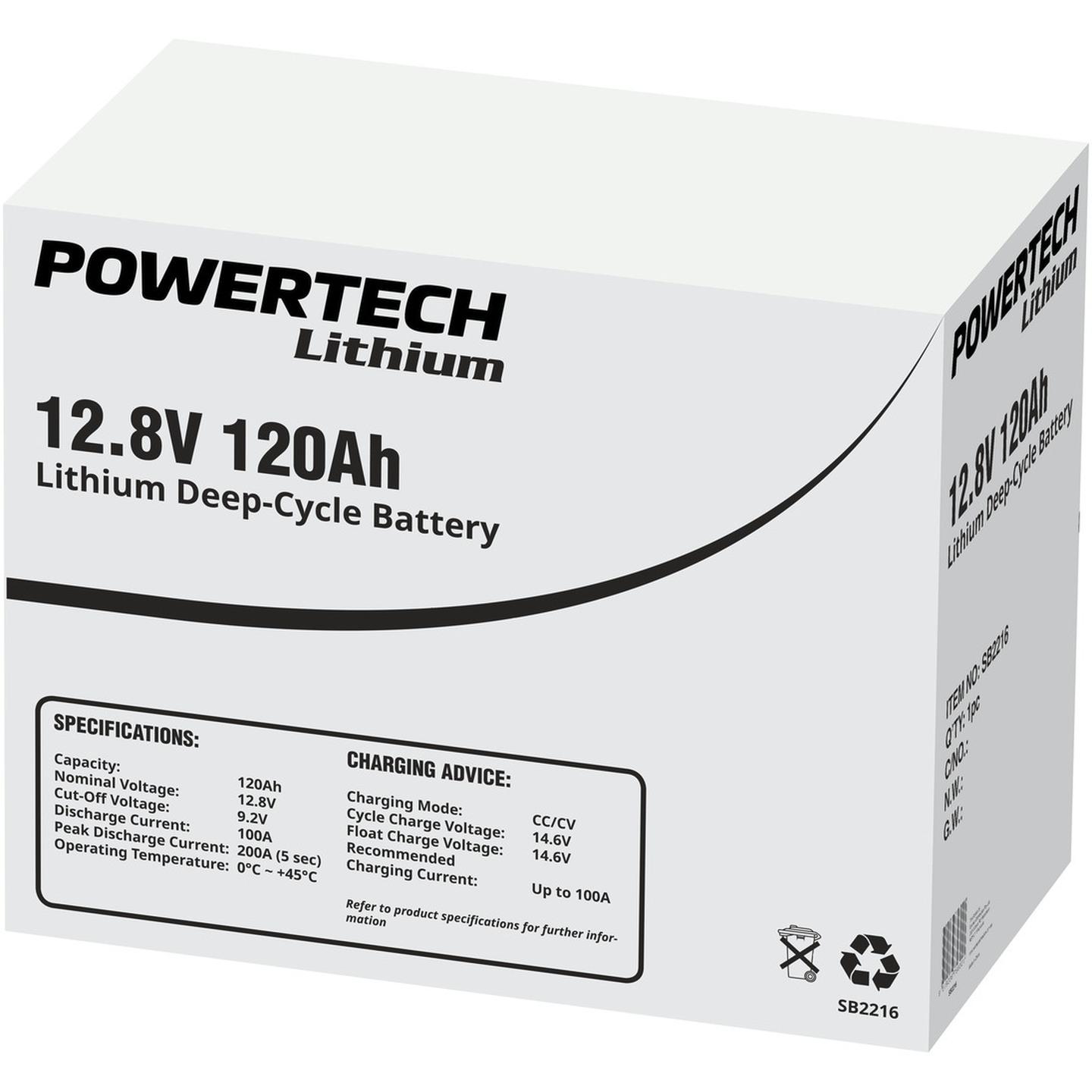 12.8V 120Ah Lithium Deep Cycle Battery