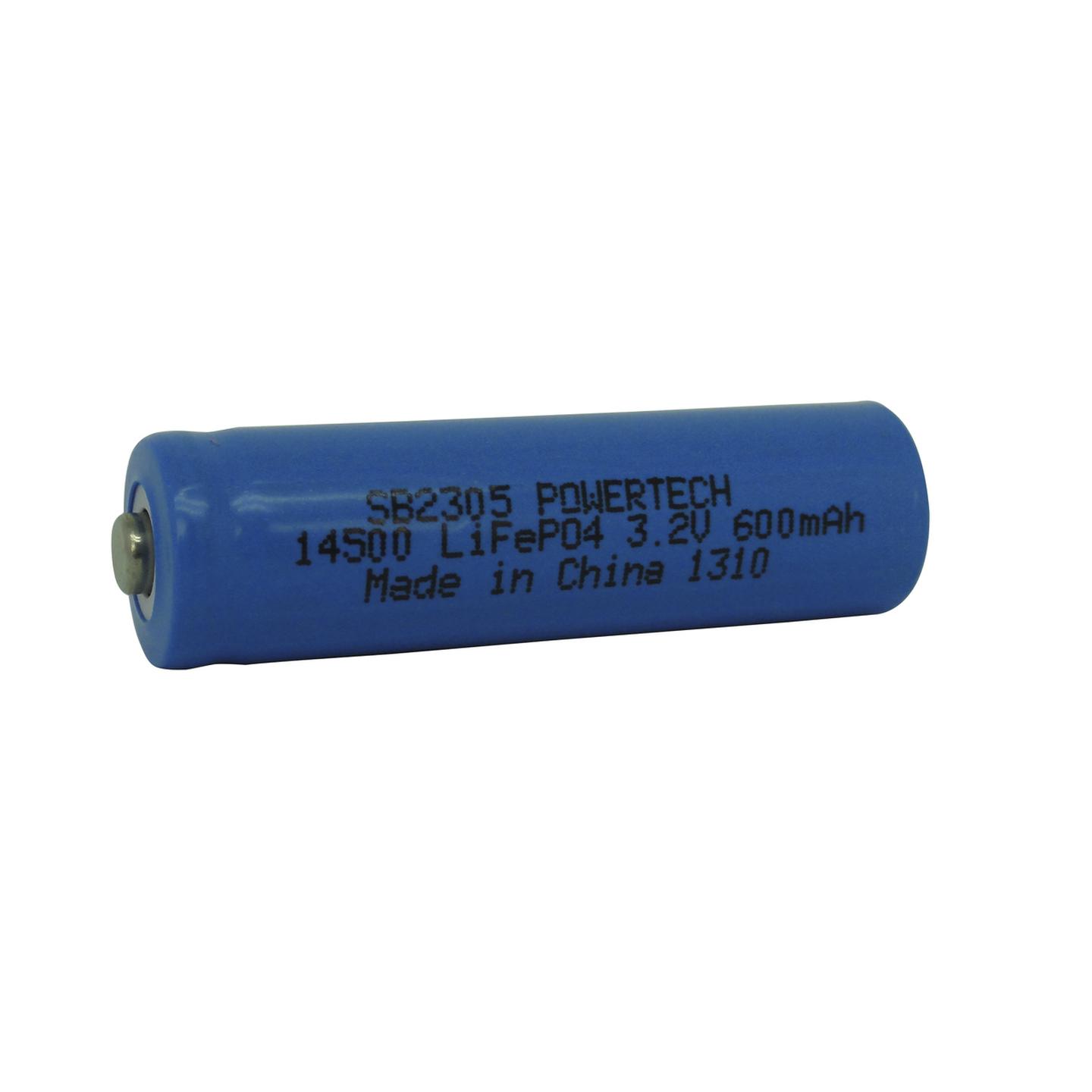 14500 LiFePO4 Battery 600mAh 3.2V
