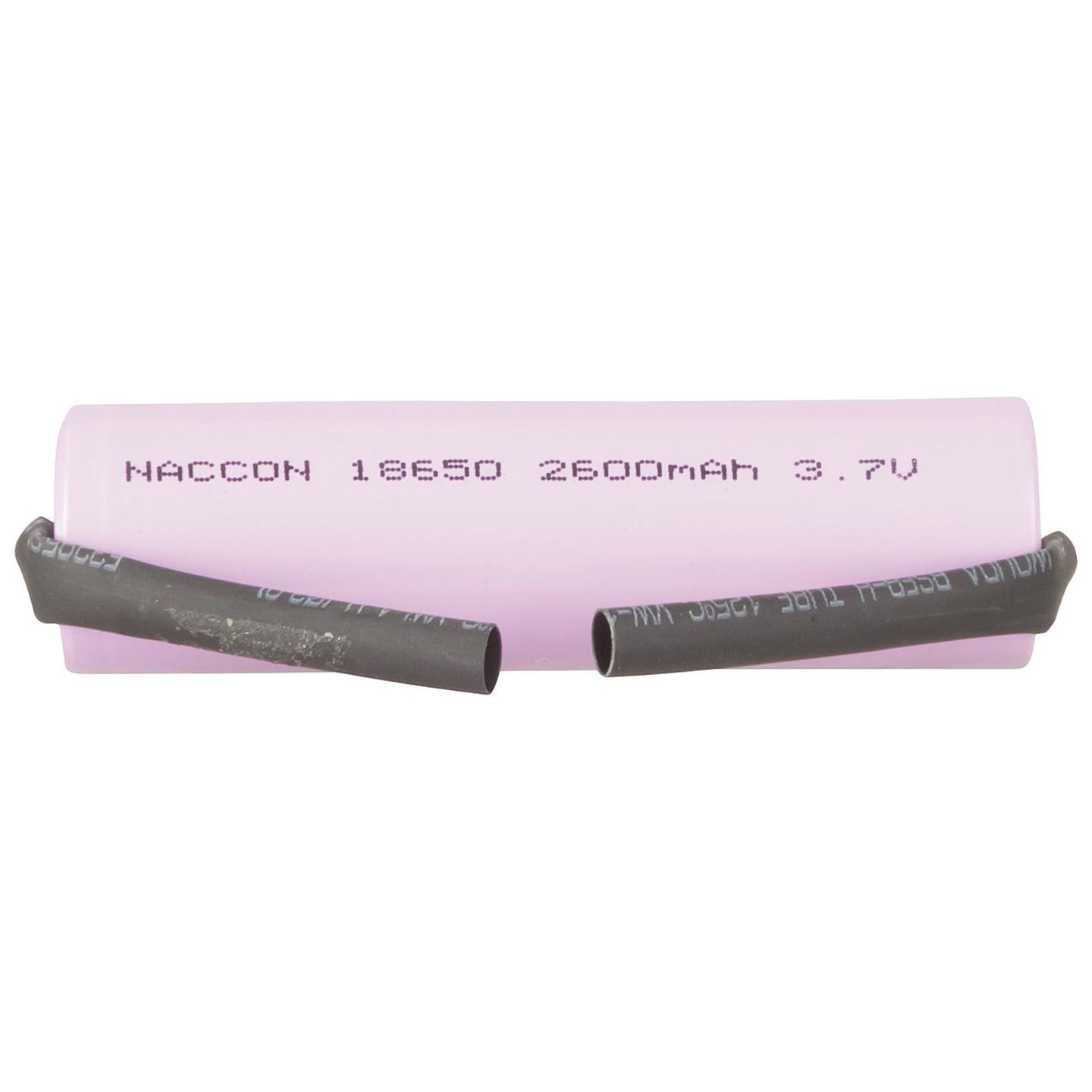18650 Rechargeable Li-Ion Battery 2600mAh 3.7V Solder Tag