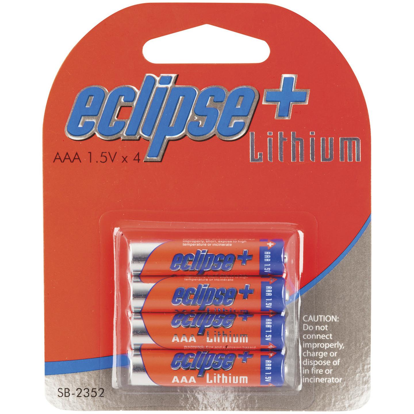 Four Pack 1.5V Eclipse AAA Lithium Batteries