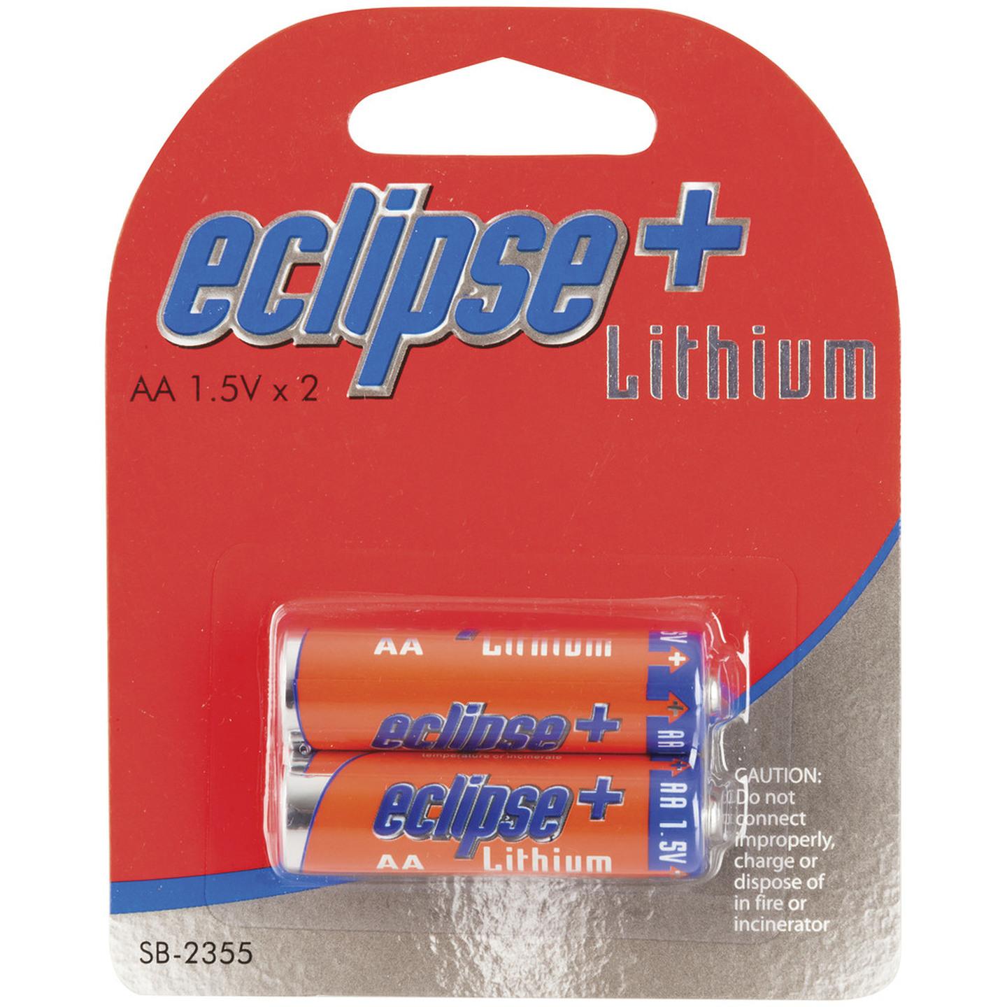Two Pack 1.5V Eclipse AA Lithium Batteries