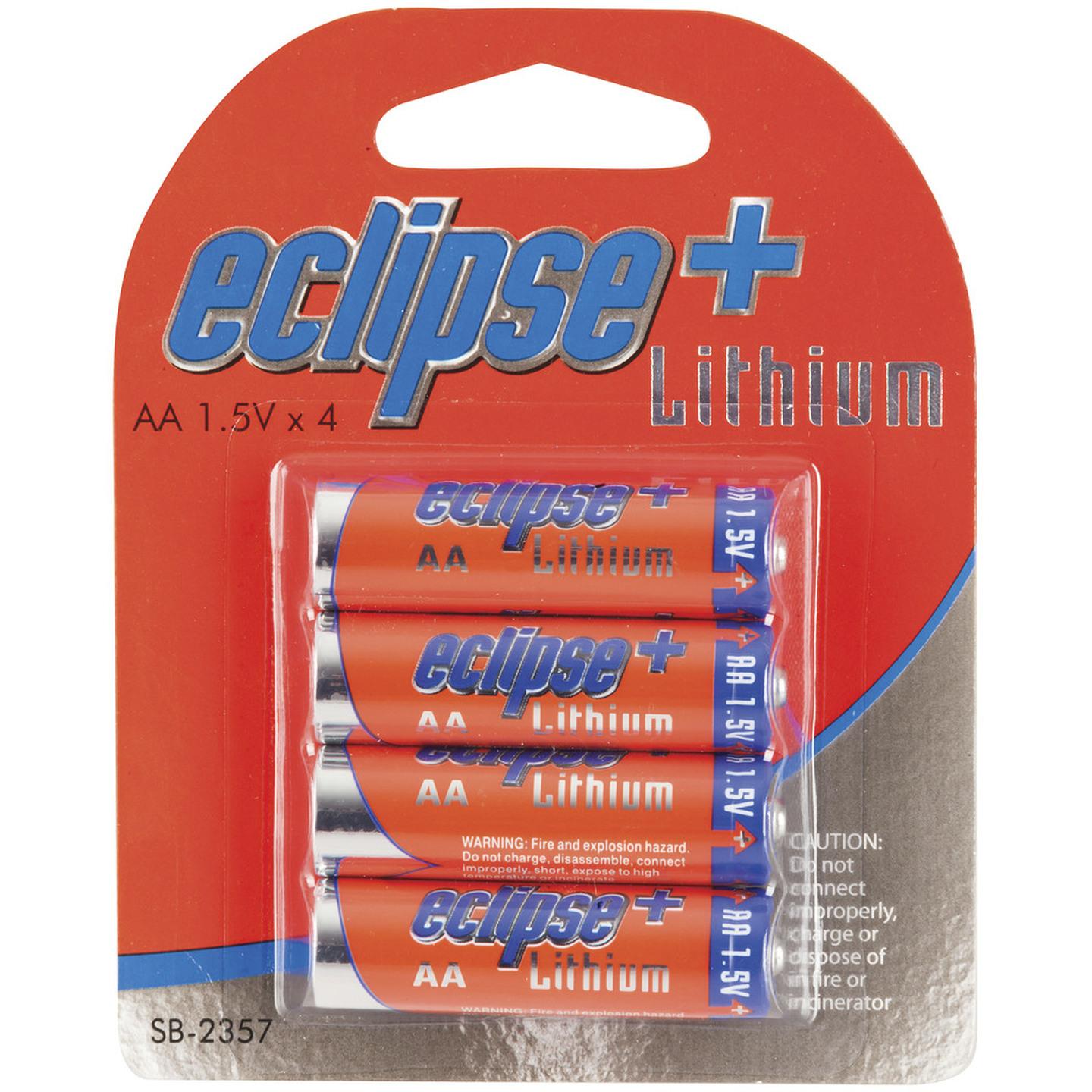 Four Pack 1.5V Eclipse AA Lithium Batteries