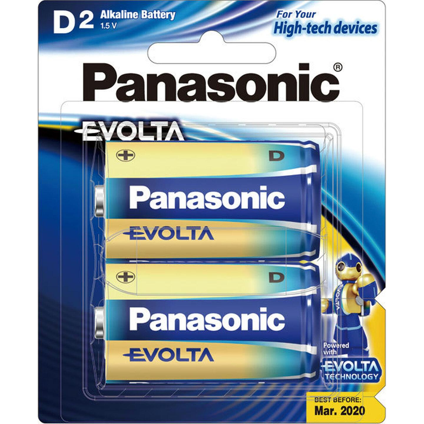 Panasonic Evolta D Batteries - 2 Pack