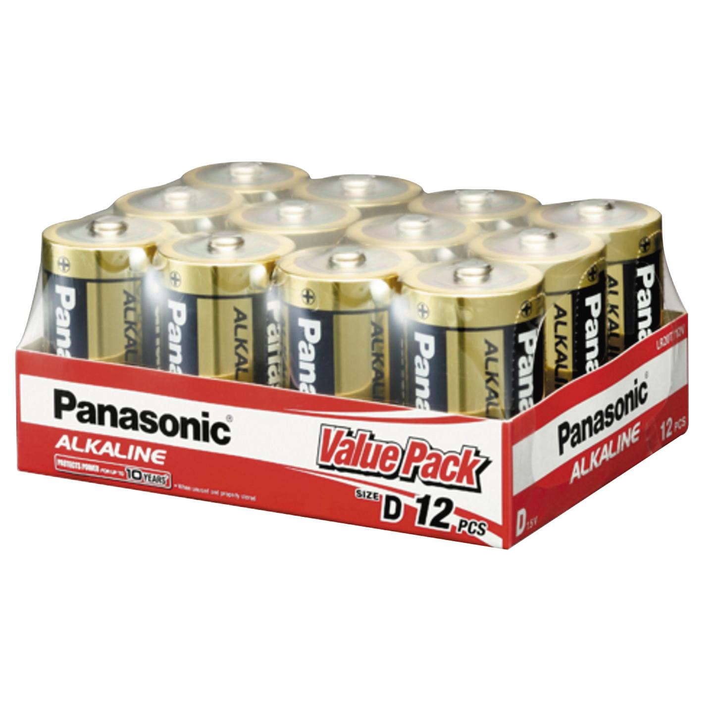 Panasonic D Batteries - Pack of 12