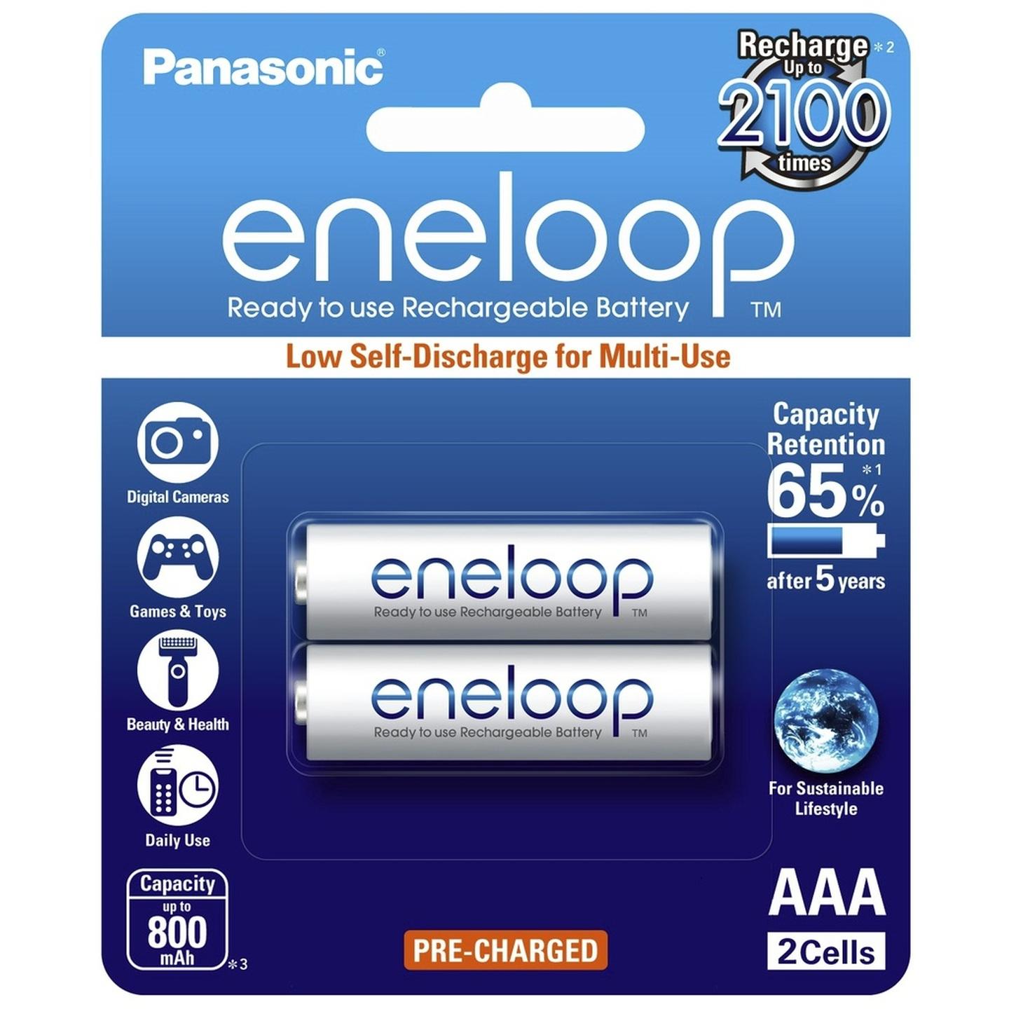 Panasonic Eneloop Ni-MH 1.2V 800mAH - AAA 2 Pack