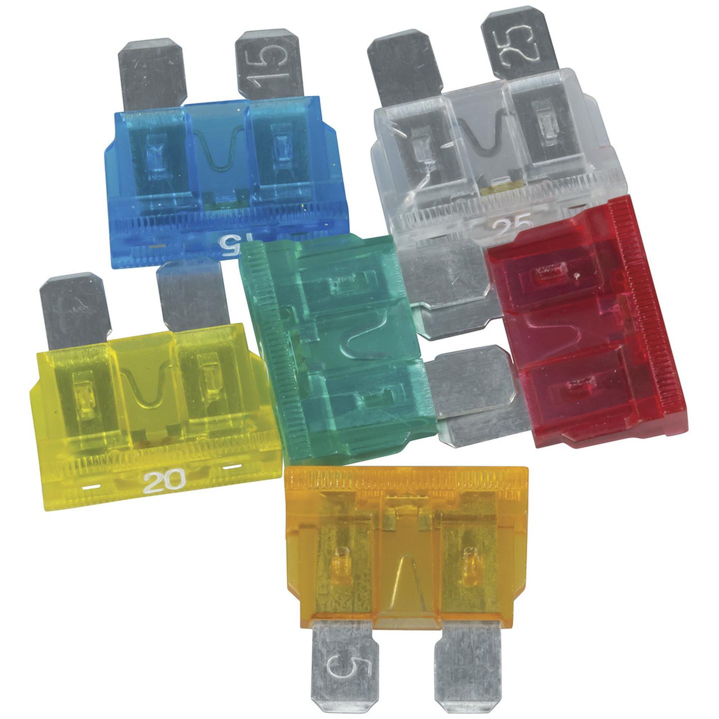 Assorted Standard Blade Fuse 6 Pack with LED Indicators