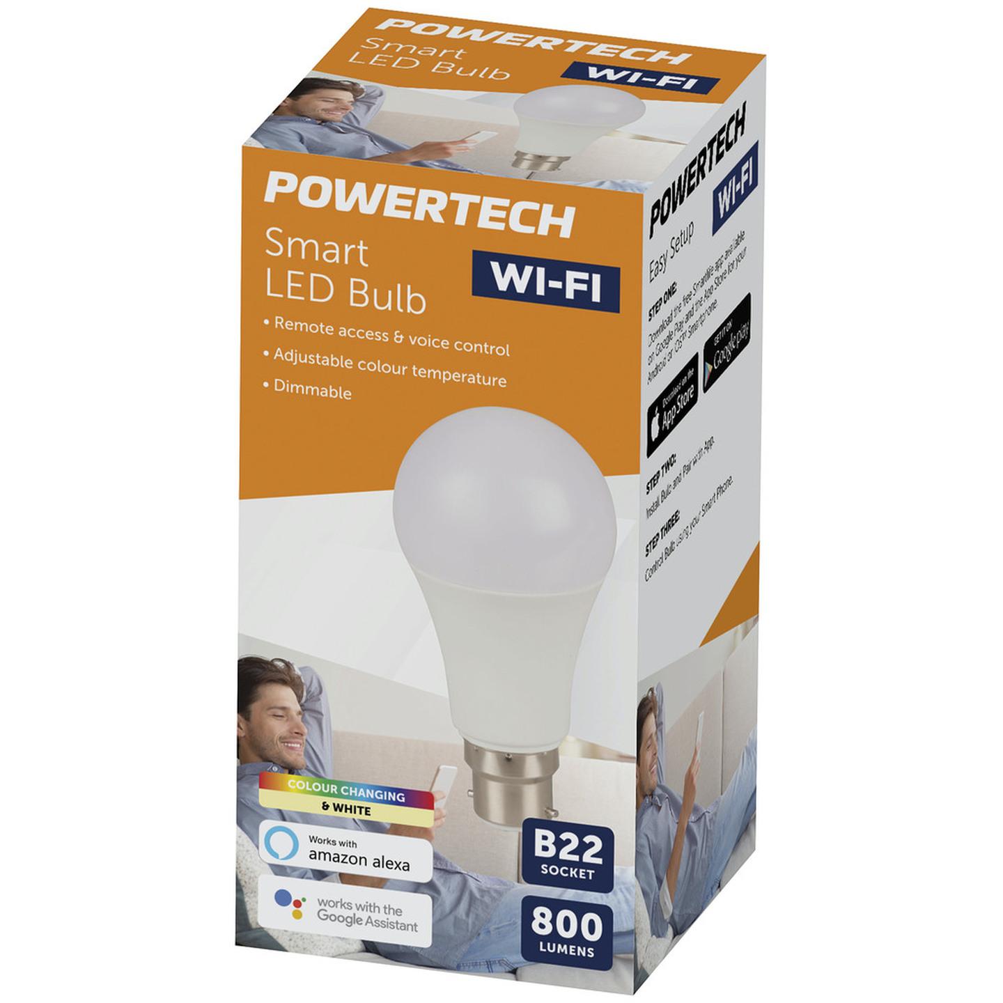Smart Wi-Fi LED Bulb with Colour Change with Bayonet Light Fitting