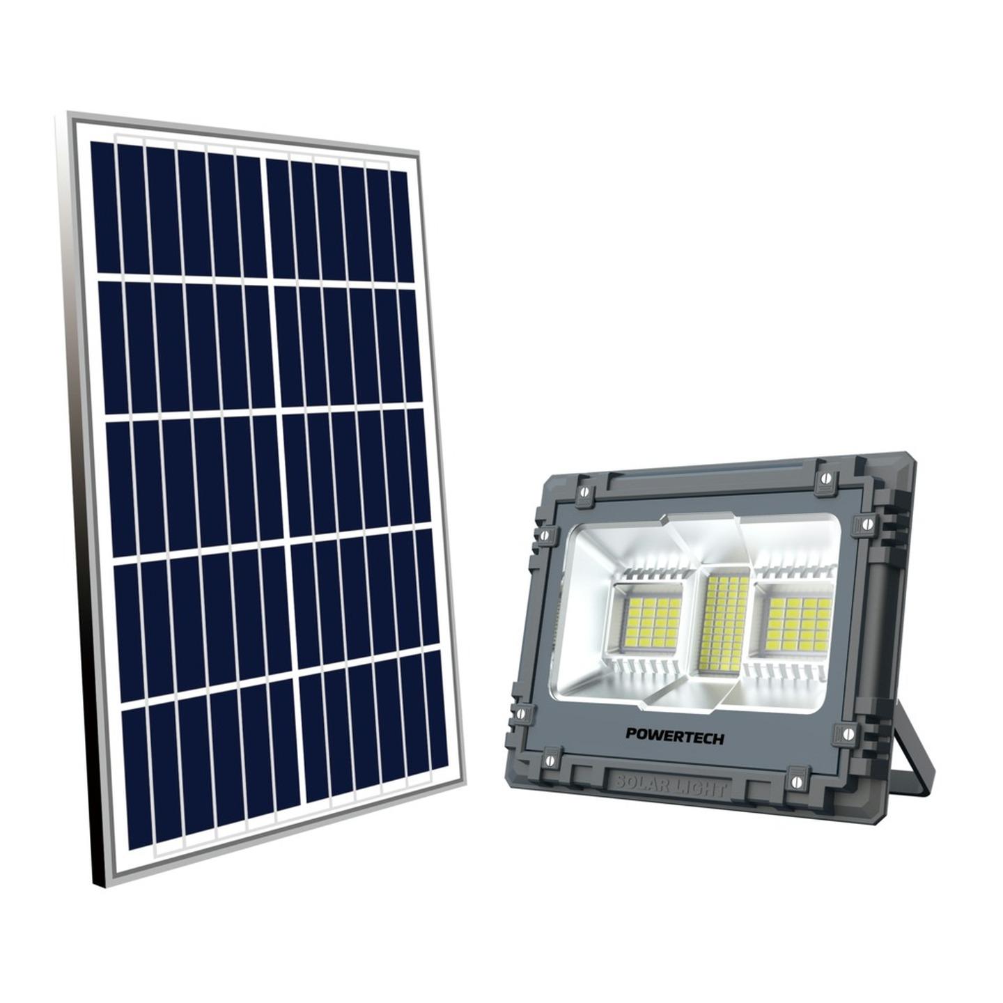 60W Solar Rechargeable LED Flood Light IP67 with Power supply and Remote