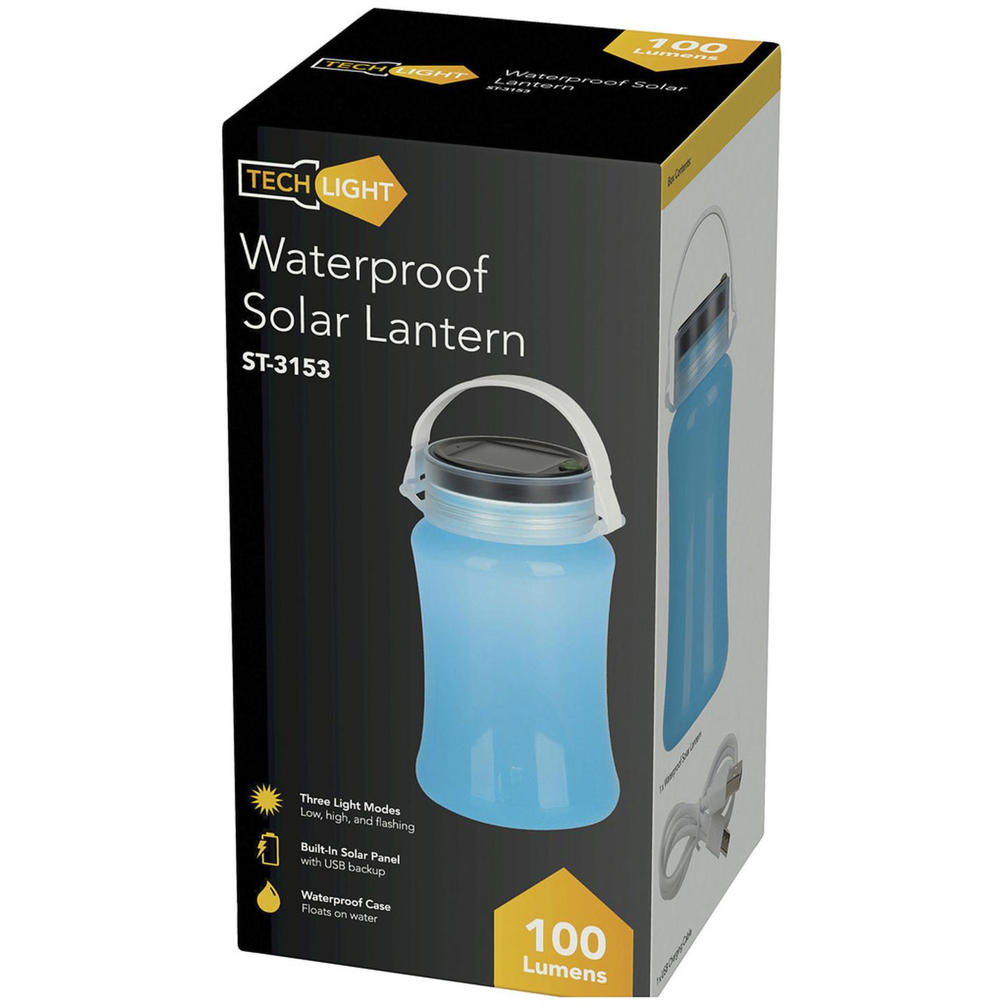 Blue Waterproof Solar LED Lantern