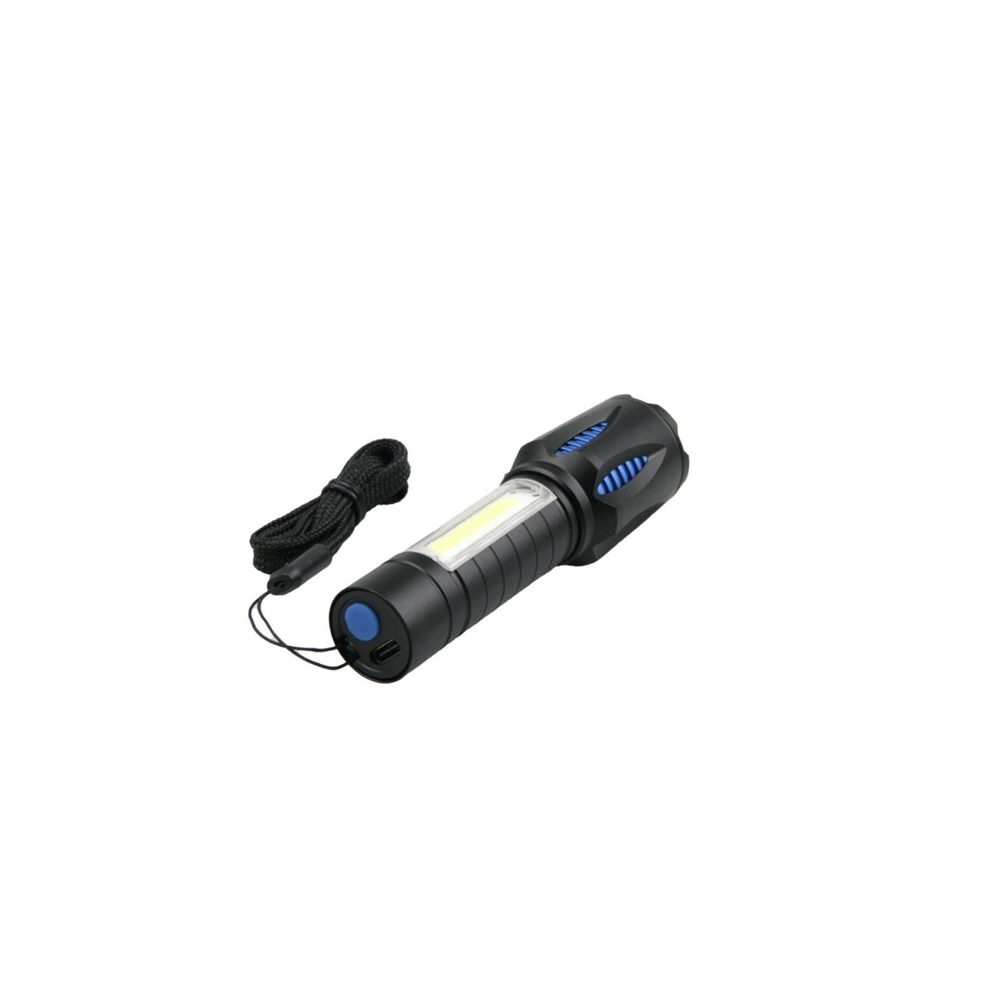 350 Lumen Rechargeable LED Pocket Torch with Work Light