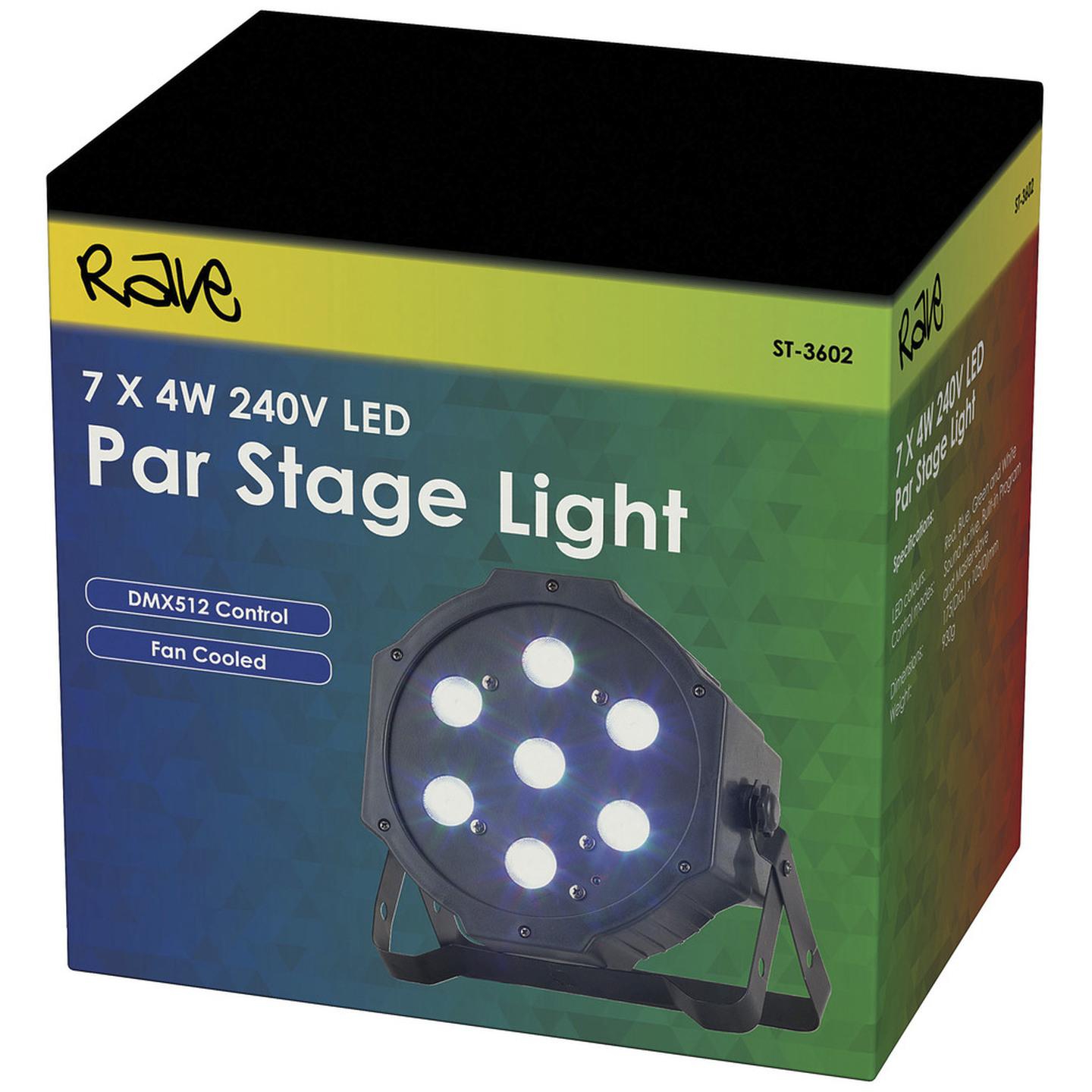 7 x 4W RGB LED Par Stage Light