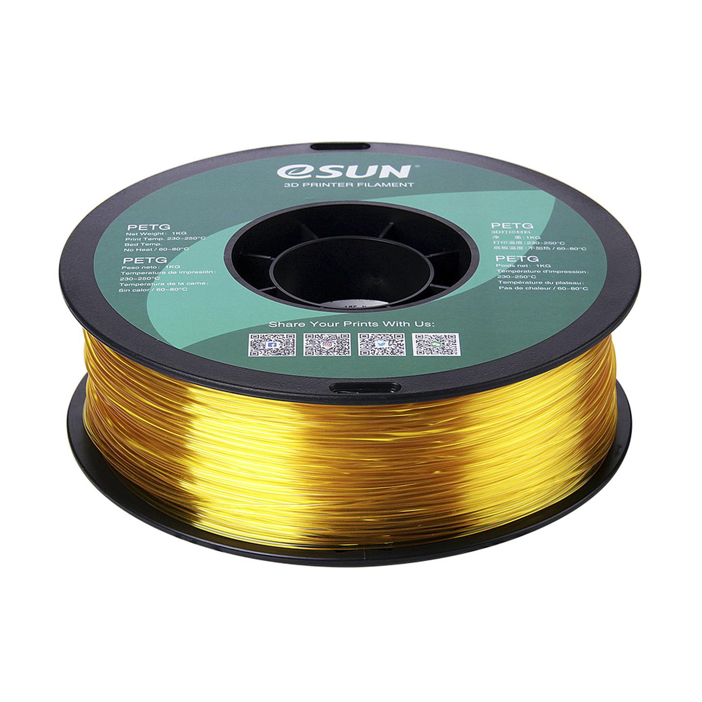 eSUN Yellow PETG Filament 1kg 1.75mm