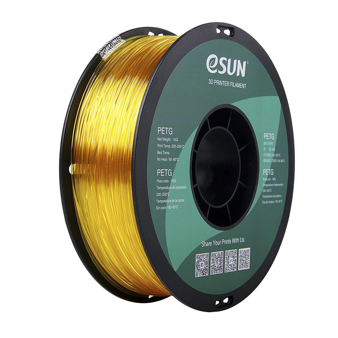 eSUN Yellow PETG Filament 1kg 1.75mm