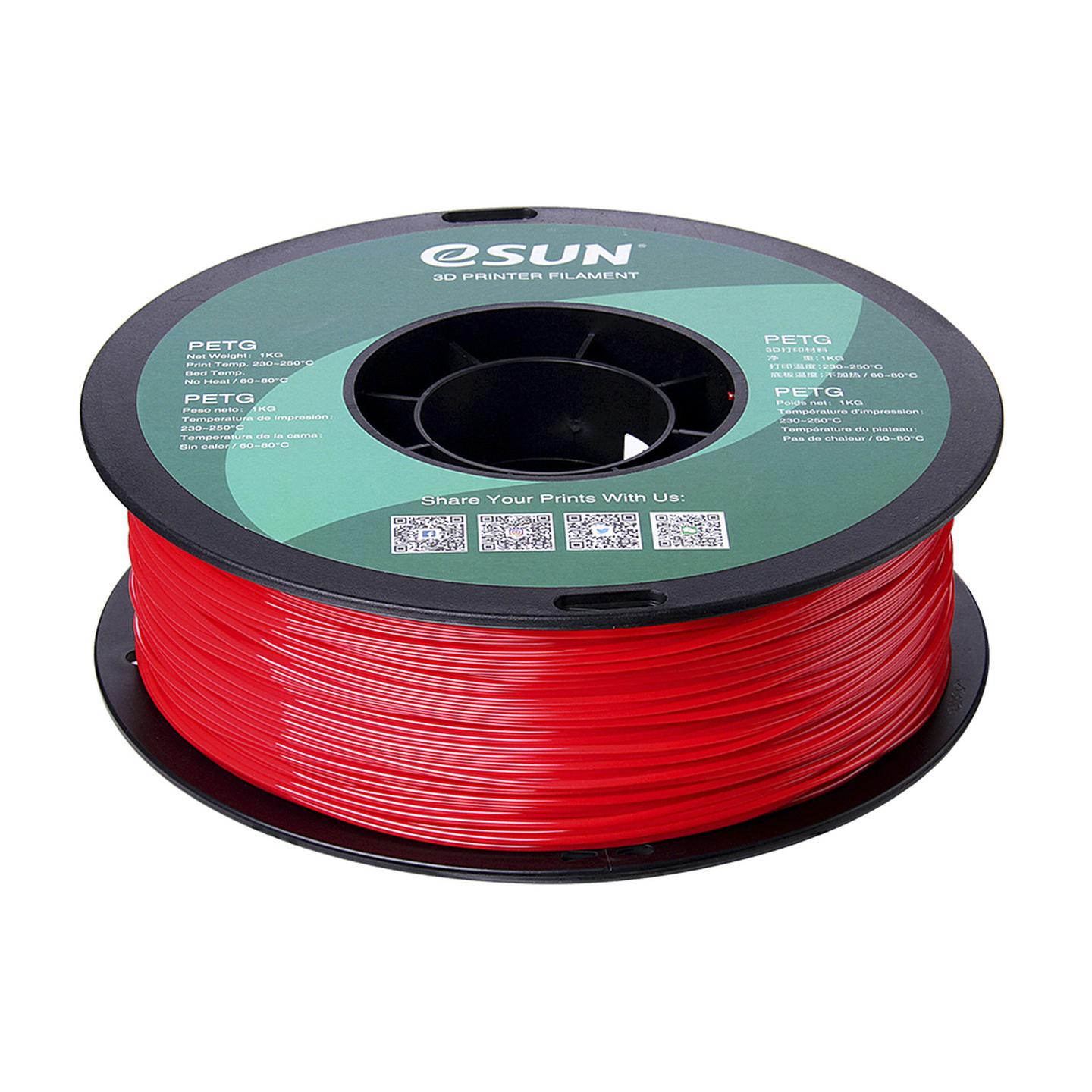 eSUN Red PETG Filament 1kg 1.75mm