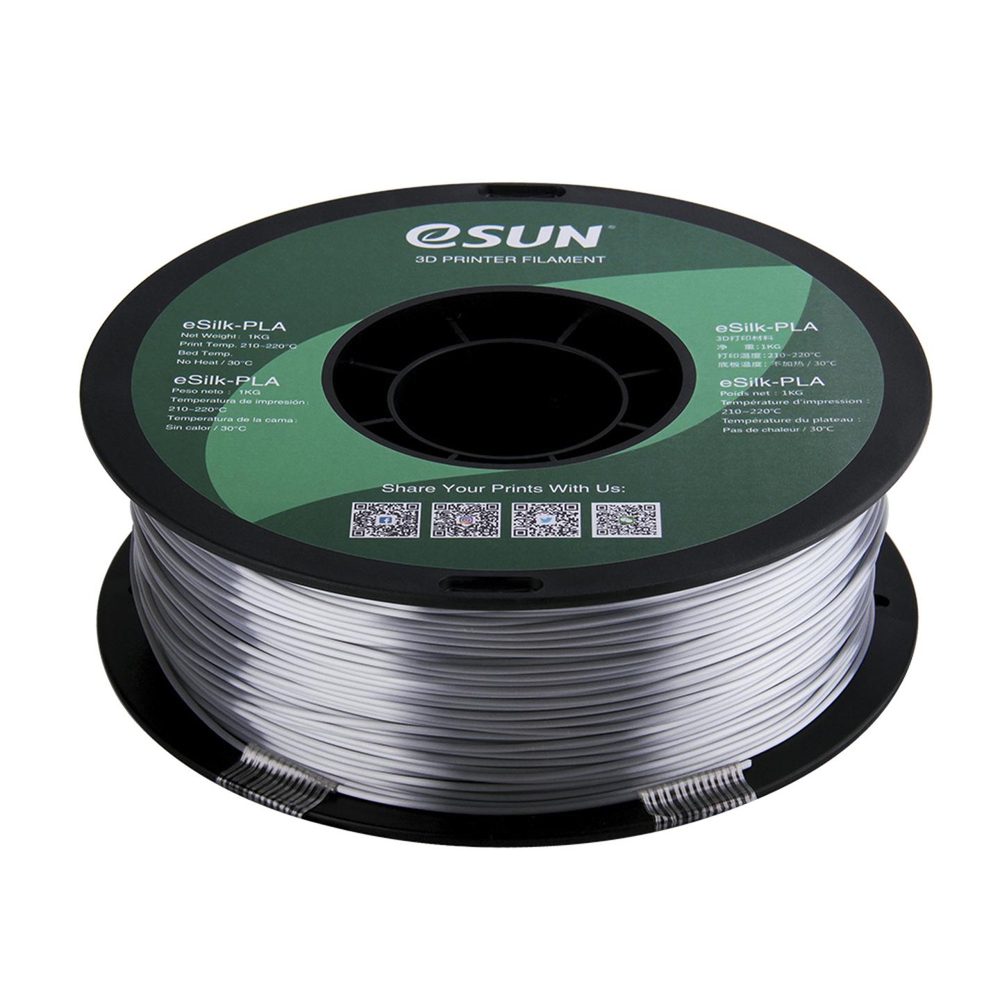 eSUN Silver eSilk Filament 1kg 1.75mm