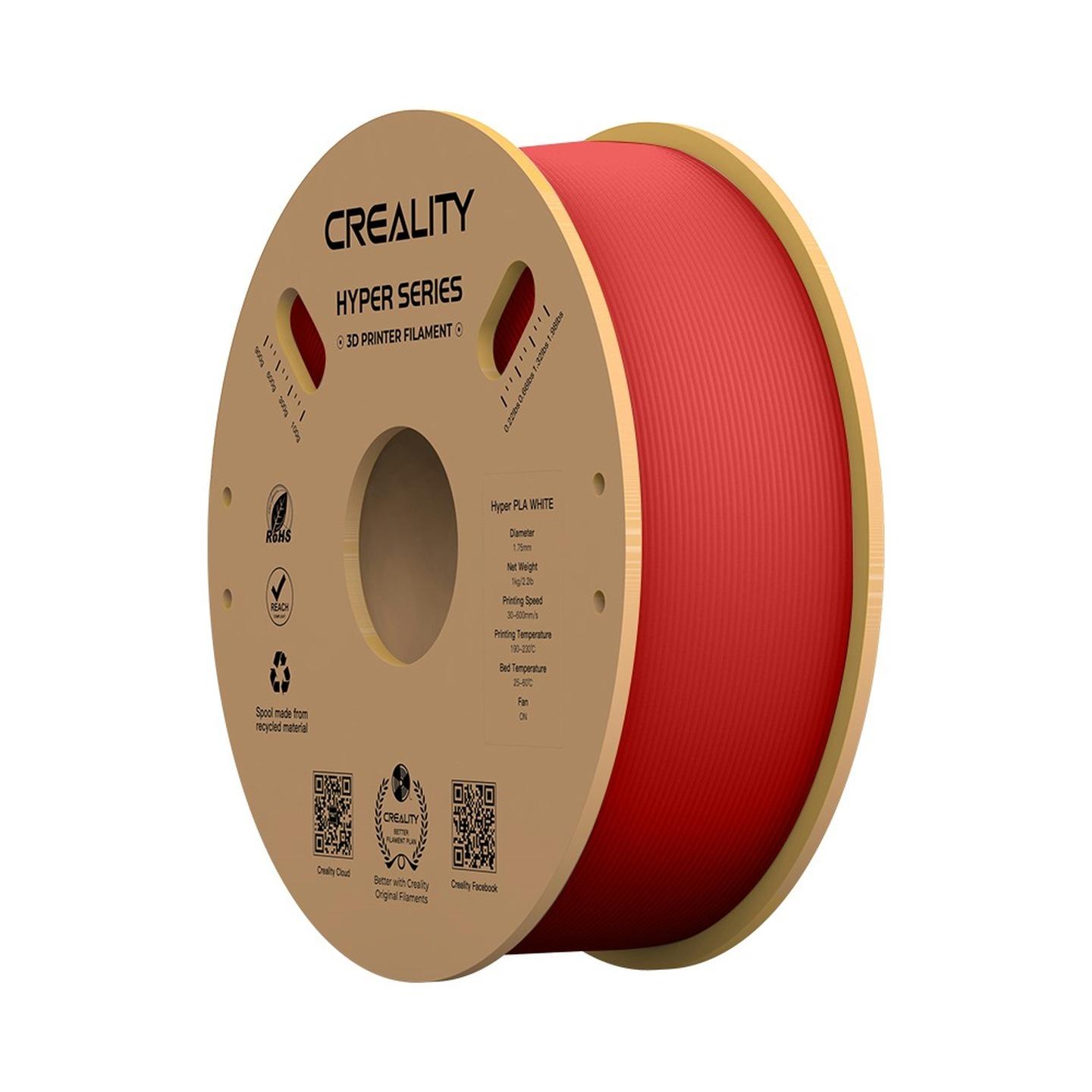 1.75mm Red Creality Hyper PLA Filament 1kg Roll