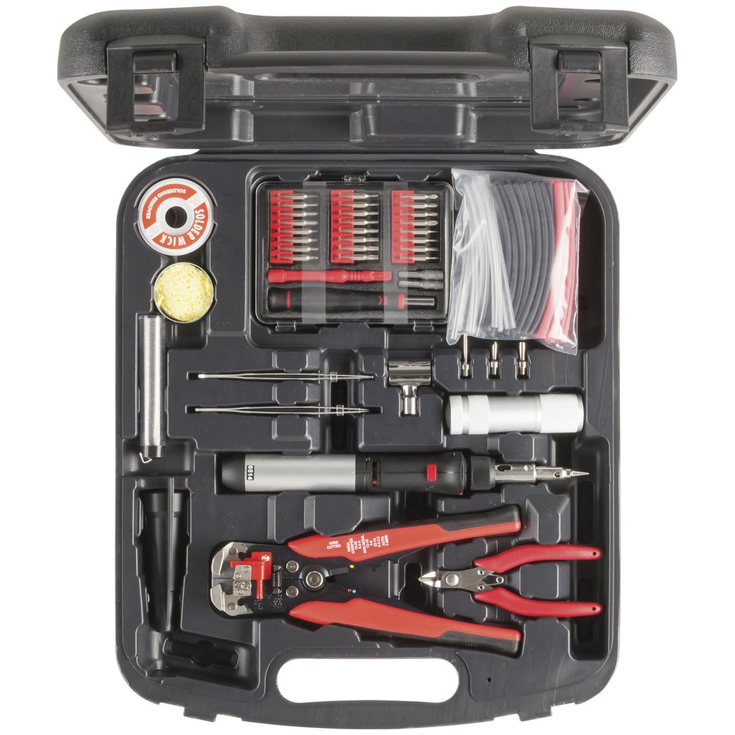 Pro Soldering Gas Kit with Screwdriver Set/Stripper/Heatshrink