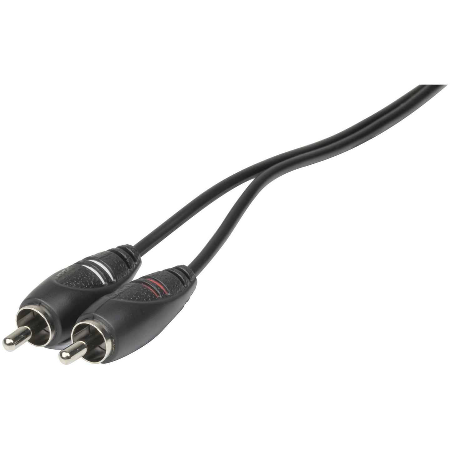 3.5mm Stereo Plug to 2 x RCA Plugs Audio Cable - 1.5m
