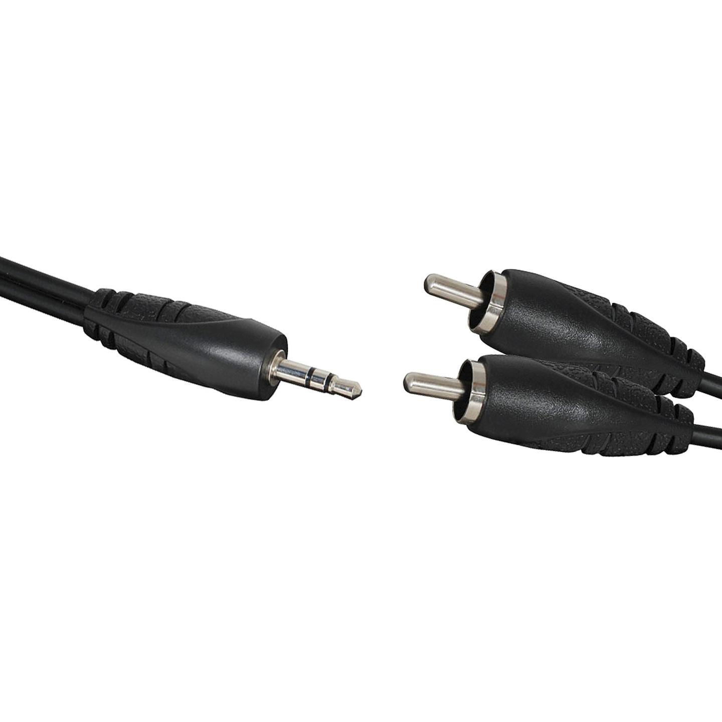 3.5mm Stereo Plug to 2 x RCA Plugs Audio Cable - 3m