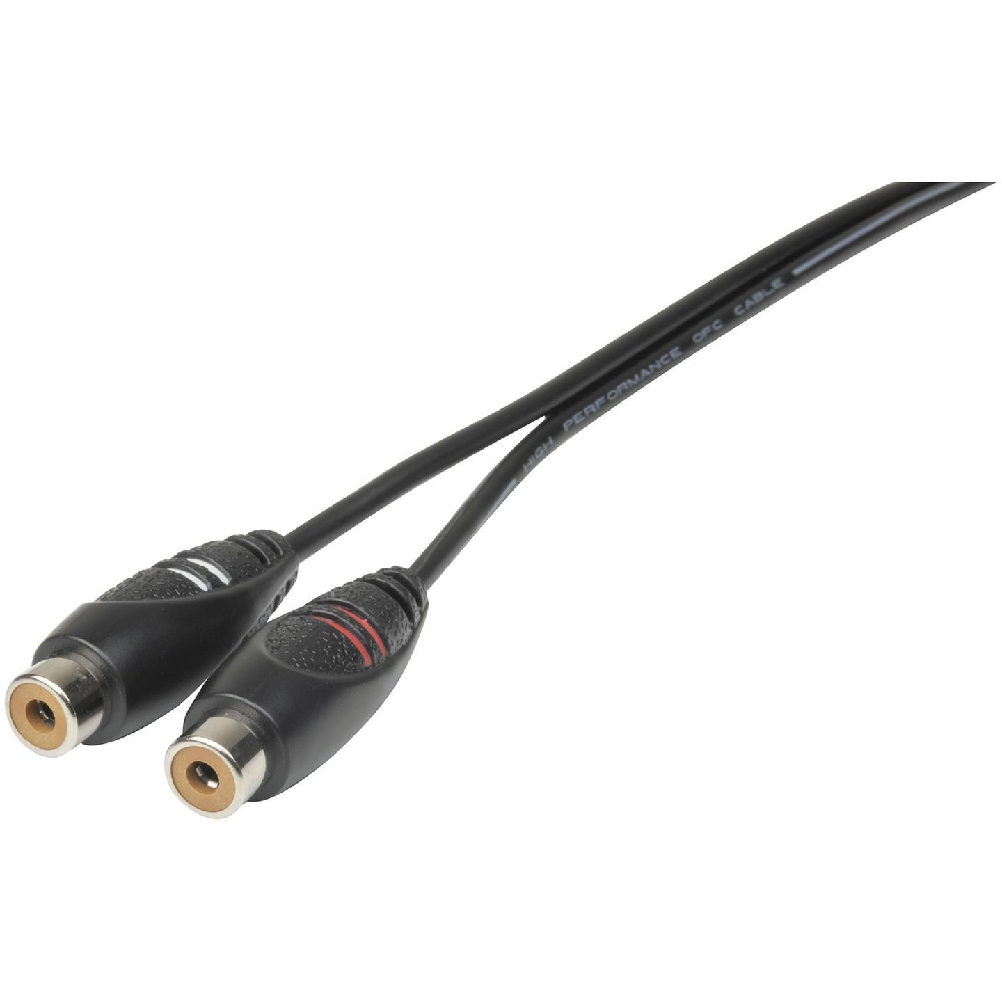 3.5mm Stereo Plug to 2 x RCA Sockets Audio Cable - 300mm