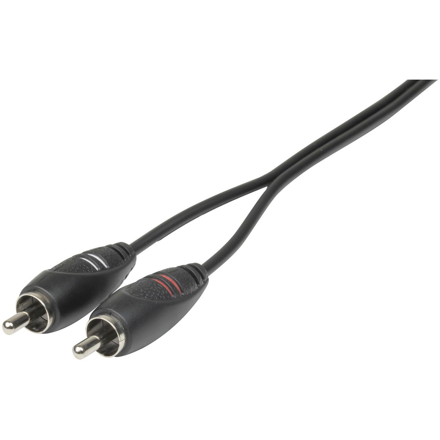 3.5mm Stereo Socket to 2 x RCA Plugs 300mm