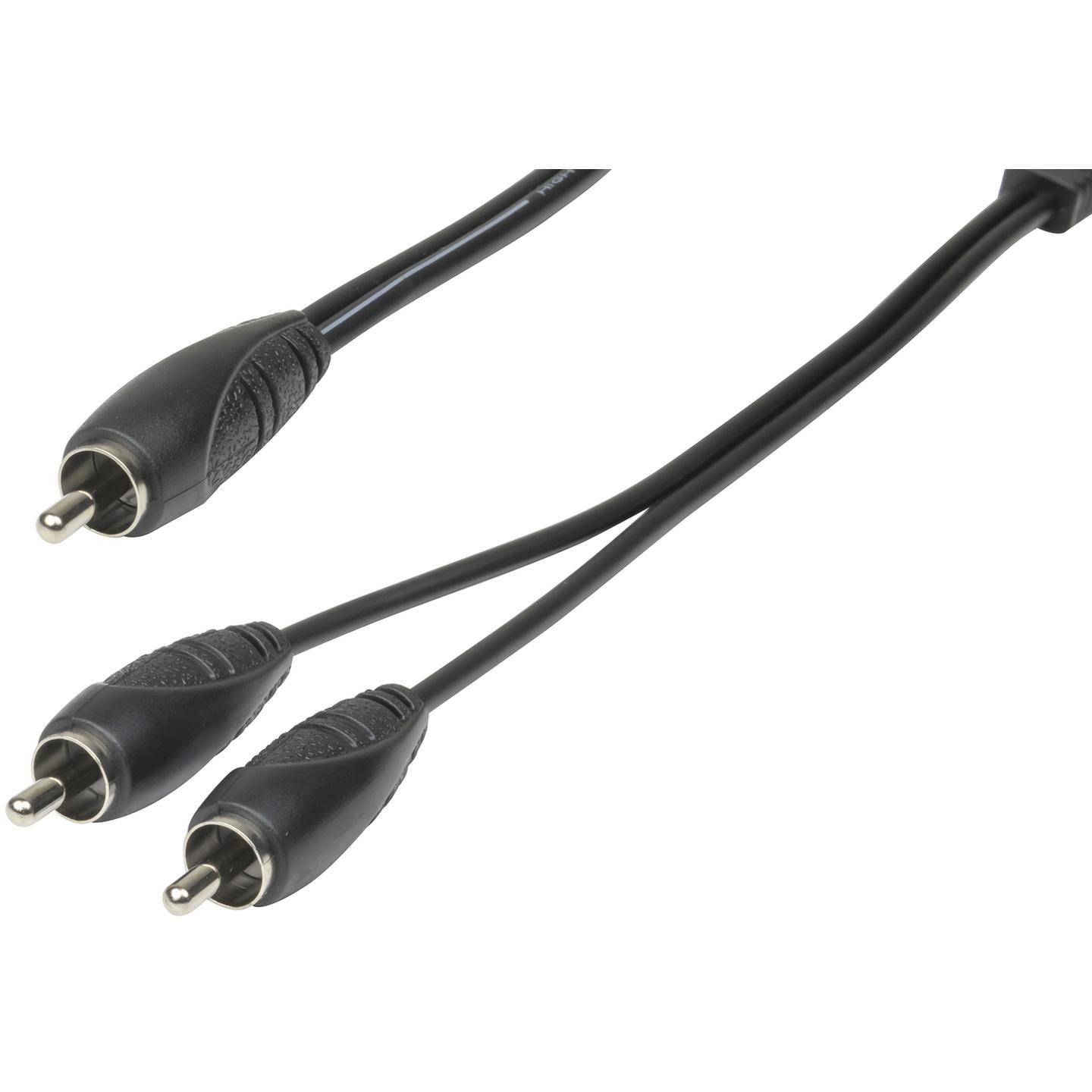 RCA Plug to 2 x RCA Plugs Audio Cable - 1.5m