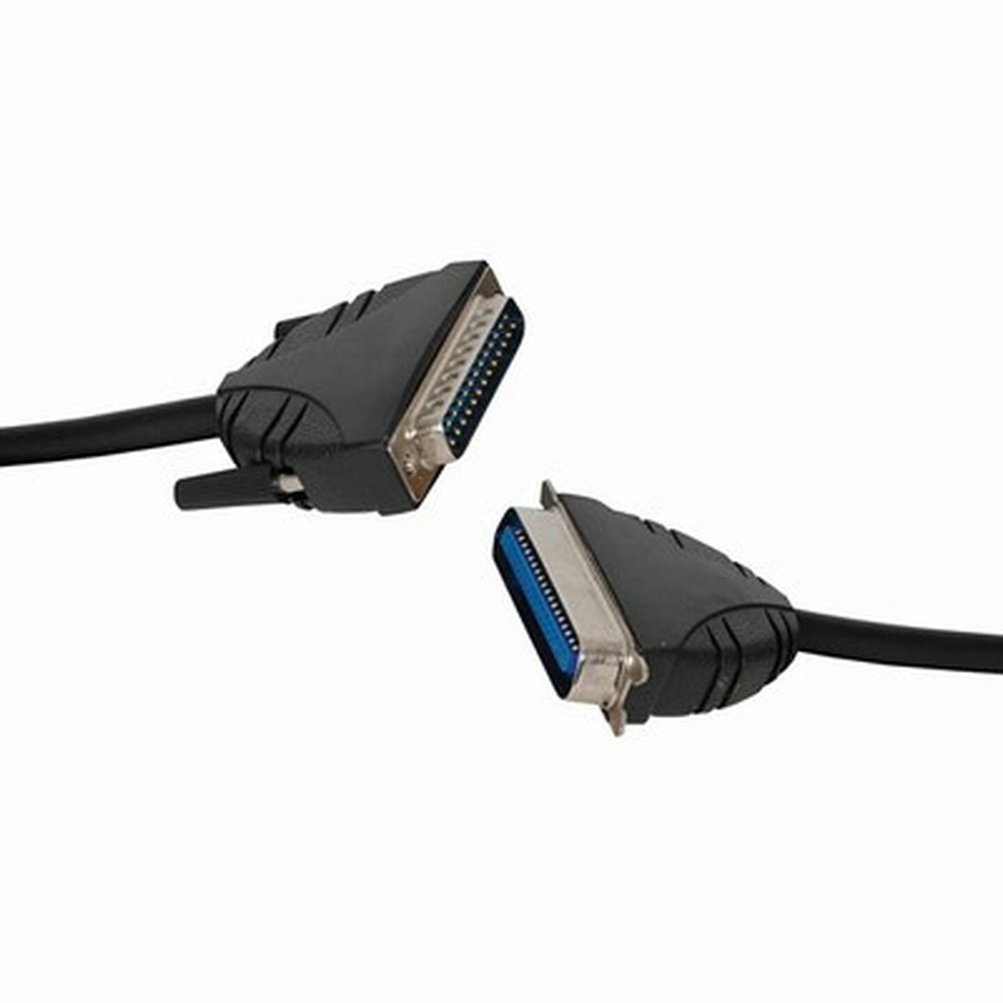 Printer Cable D25 to Centronics Connector 1.8m