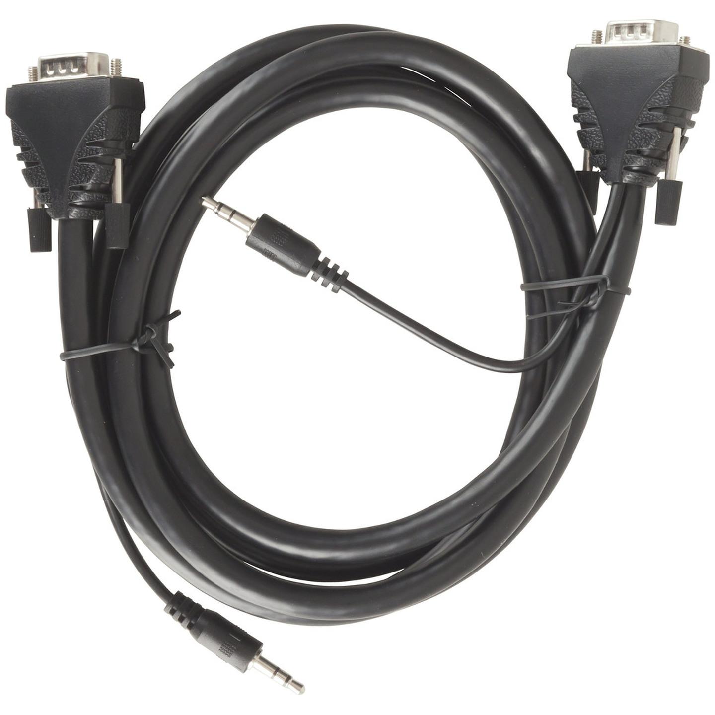 VGA Monitor Cable with 3.5mm Audio 1.8m