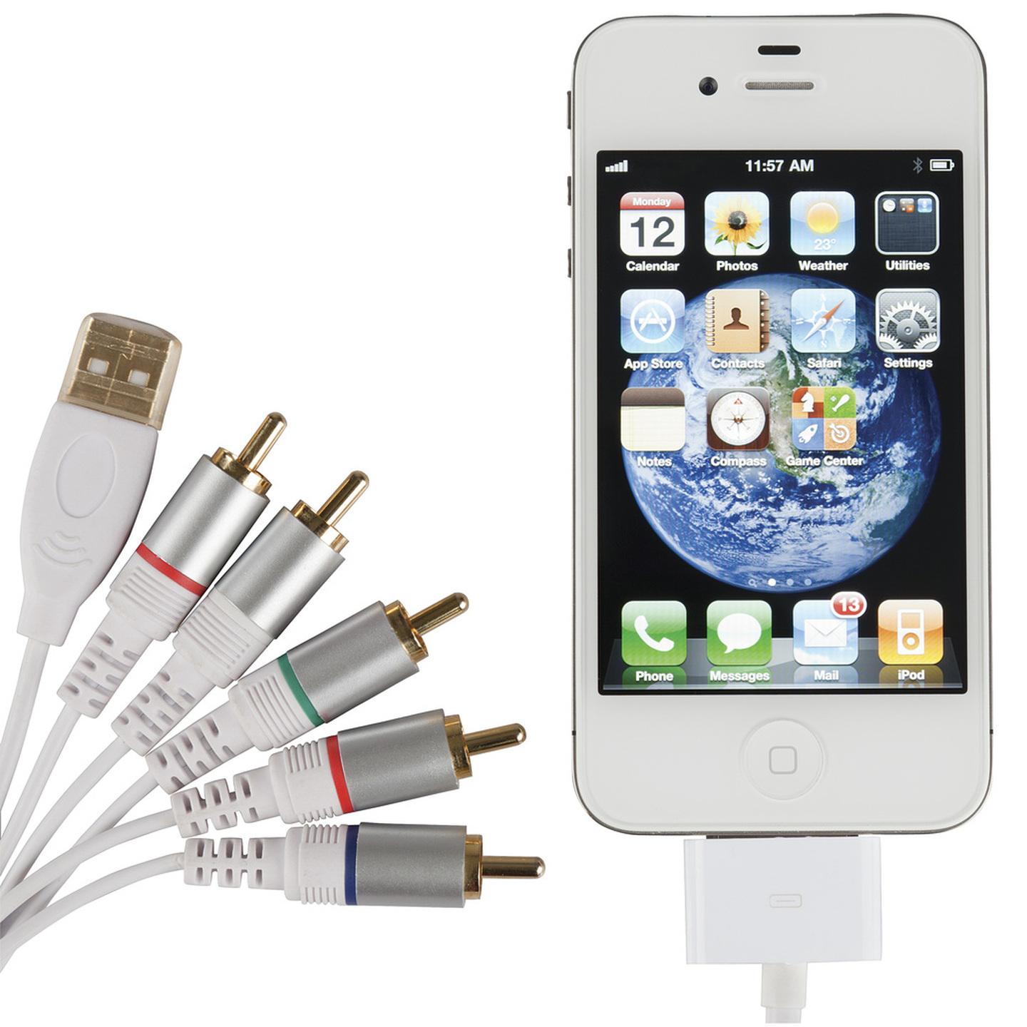 AV Component lead to suit iPod/iTouch/iPhone/iPad