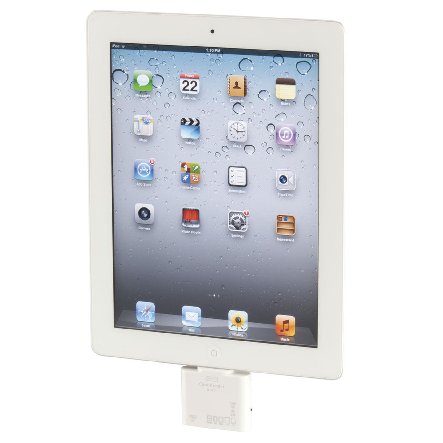 6-in-1 Card Reader for iPad 1/2/3