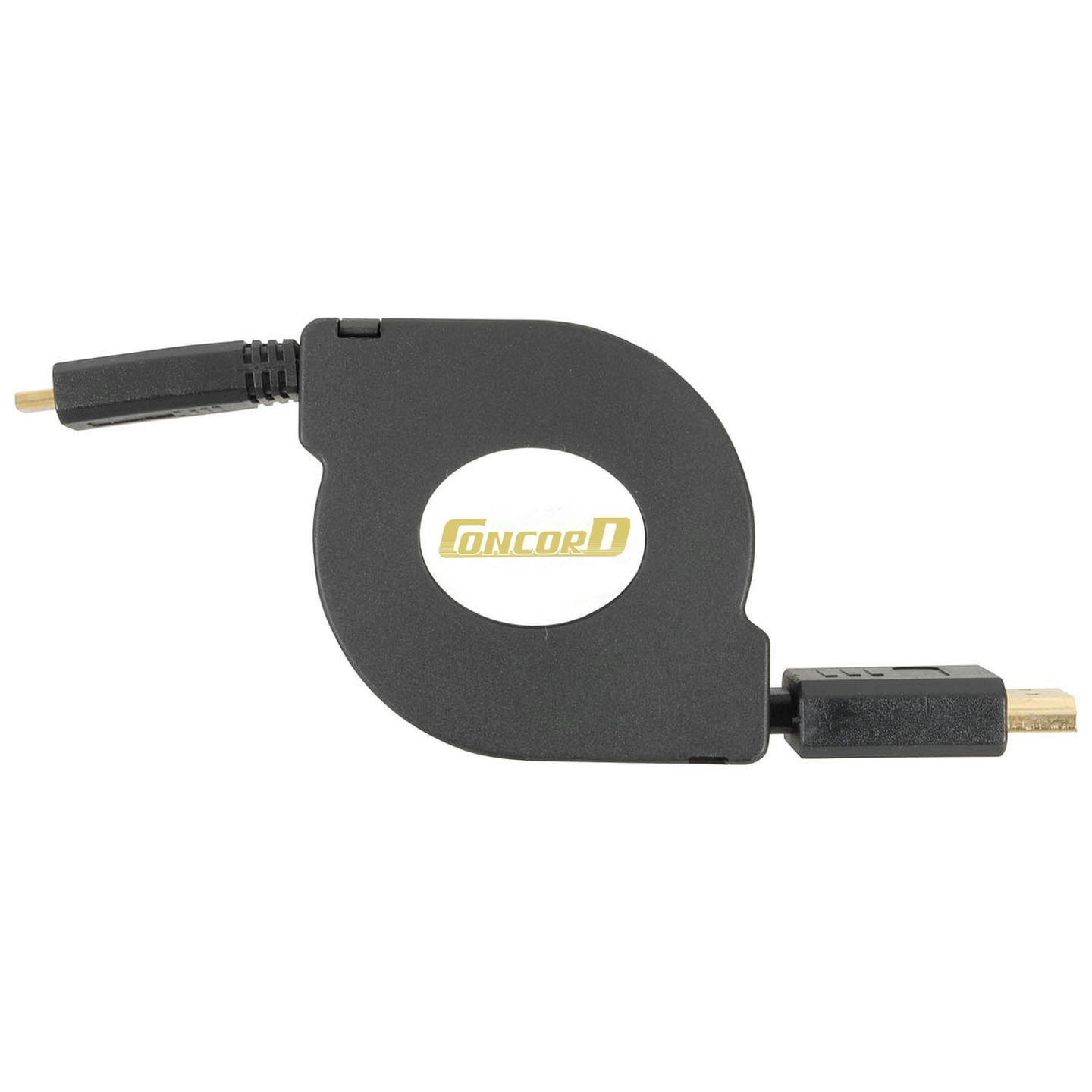 HDMI Retractable Lead A Type Male to D Type Male