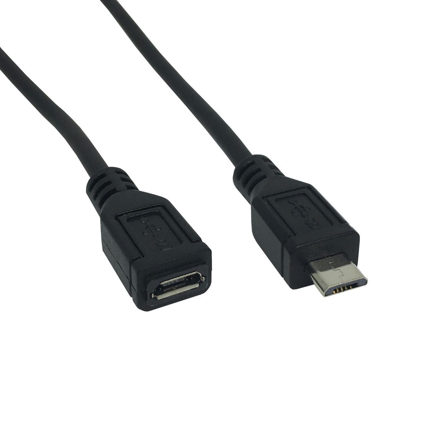 Micro USB extension Cable 100mm Pair
