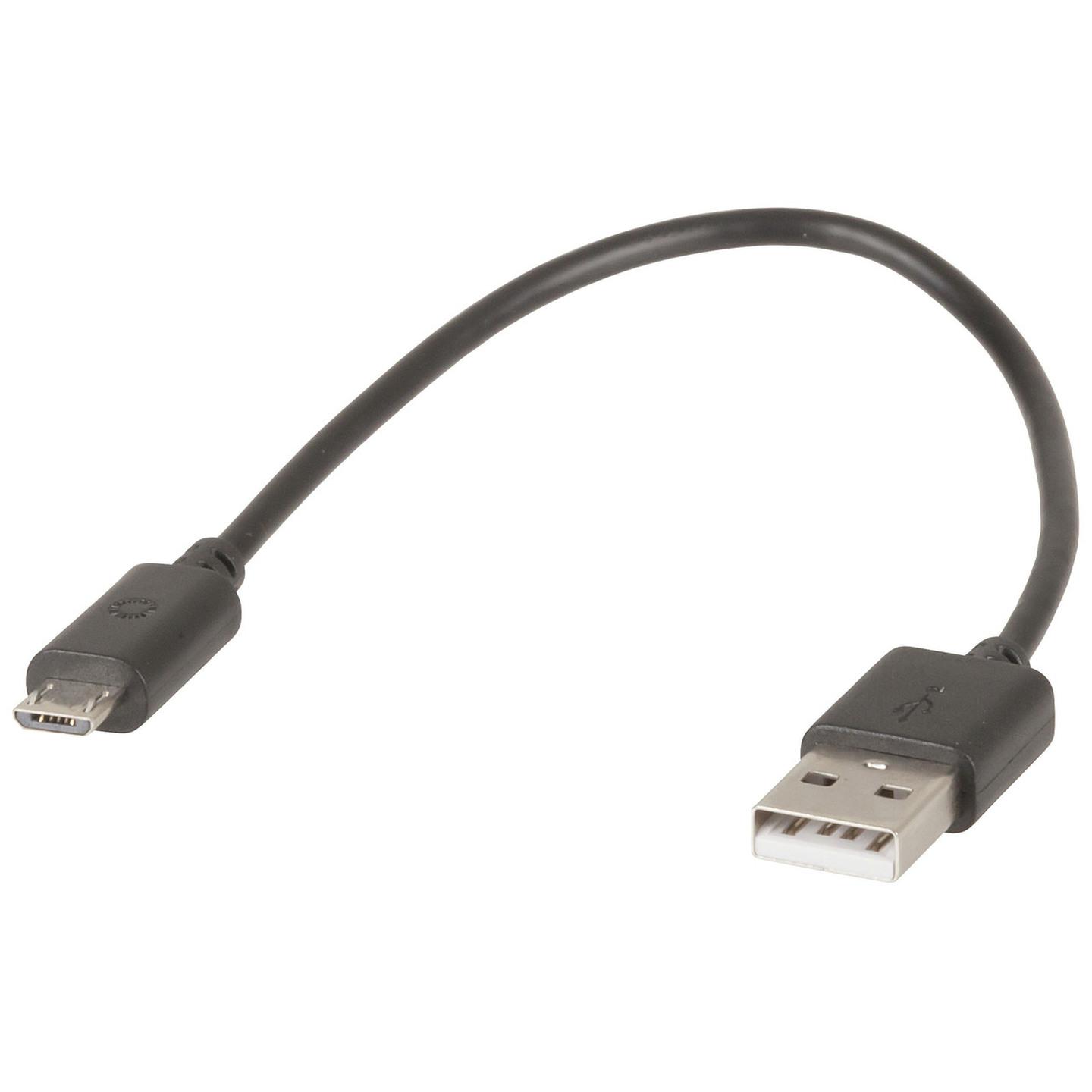 USB A to USB Micro B Cable 150mm