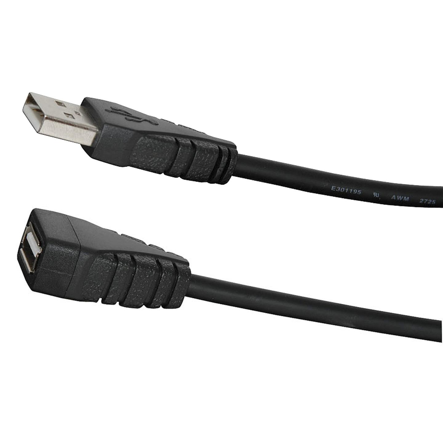 0.5m USB 2.0 A Male to USB A Female 5 Pack