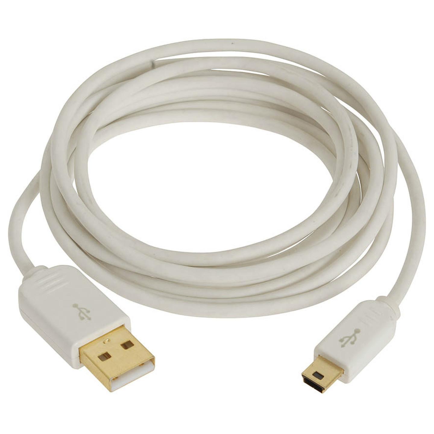 High Quality USB A Male to USB Mini B Male Cable - 2m