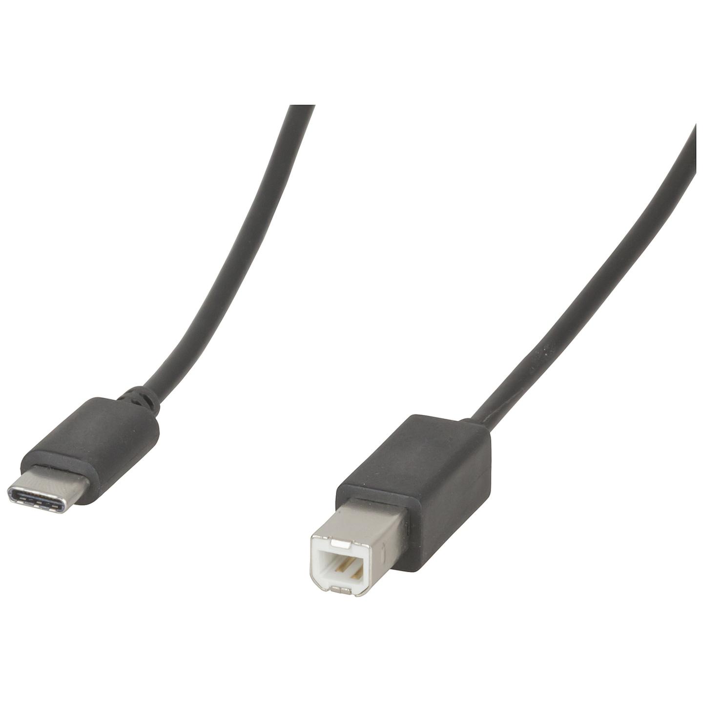 USB Type C to USB 2.0 B Cable 1.8m