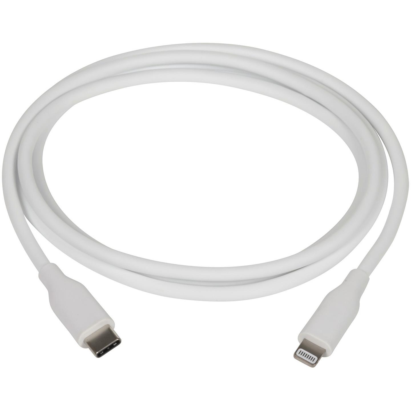 1.2m White Silicone USB Type-C to Lightning MFi Cable
