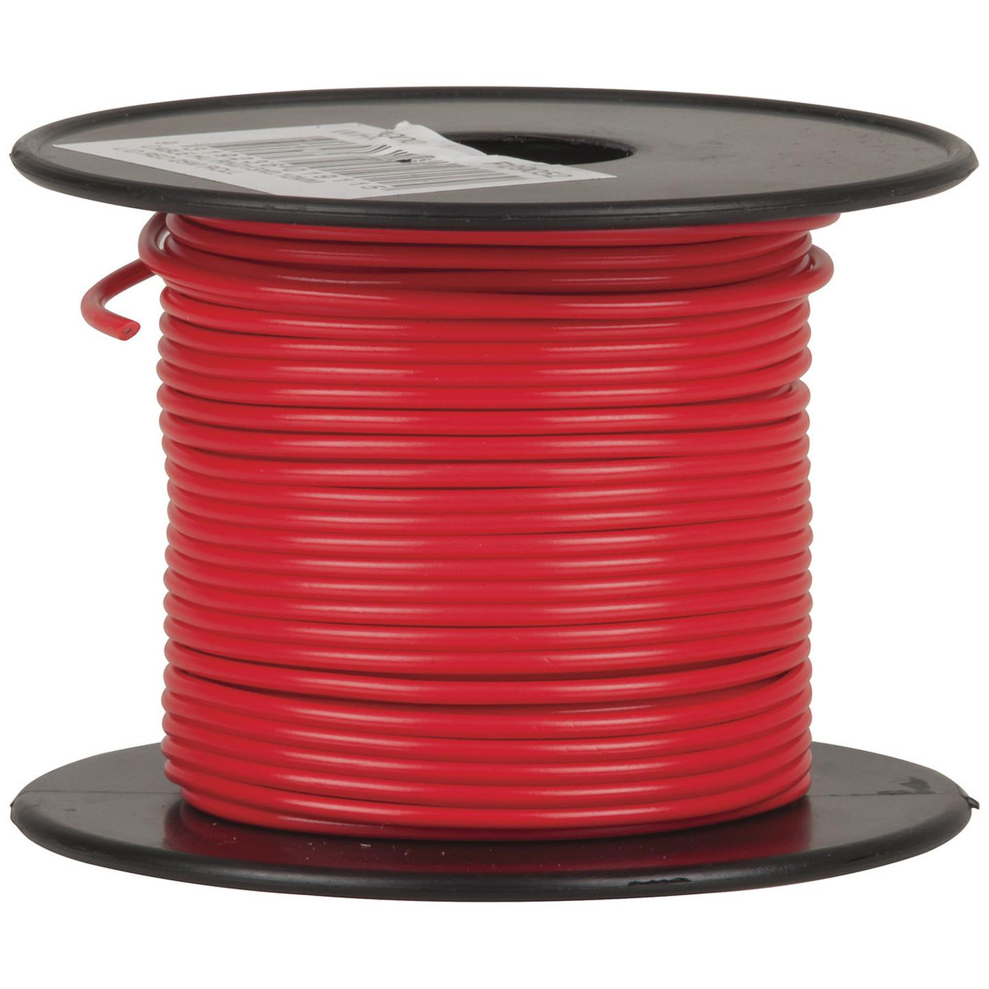 Red Light Duty Hook-up Wire - 25m.