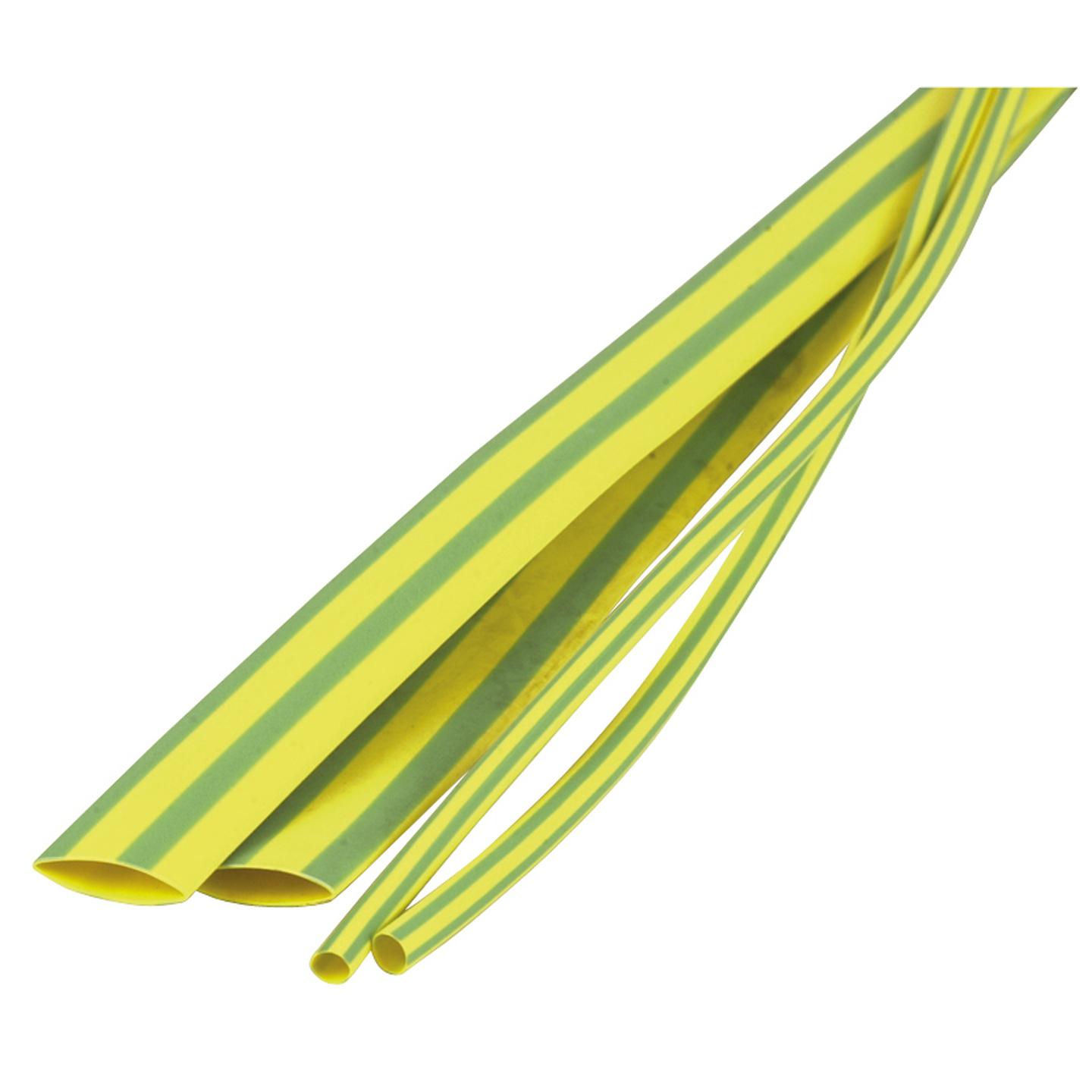 3mm Green/Yellow Heatshrink Tubing