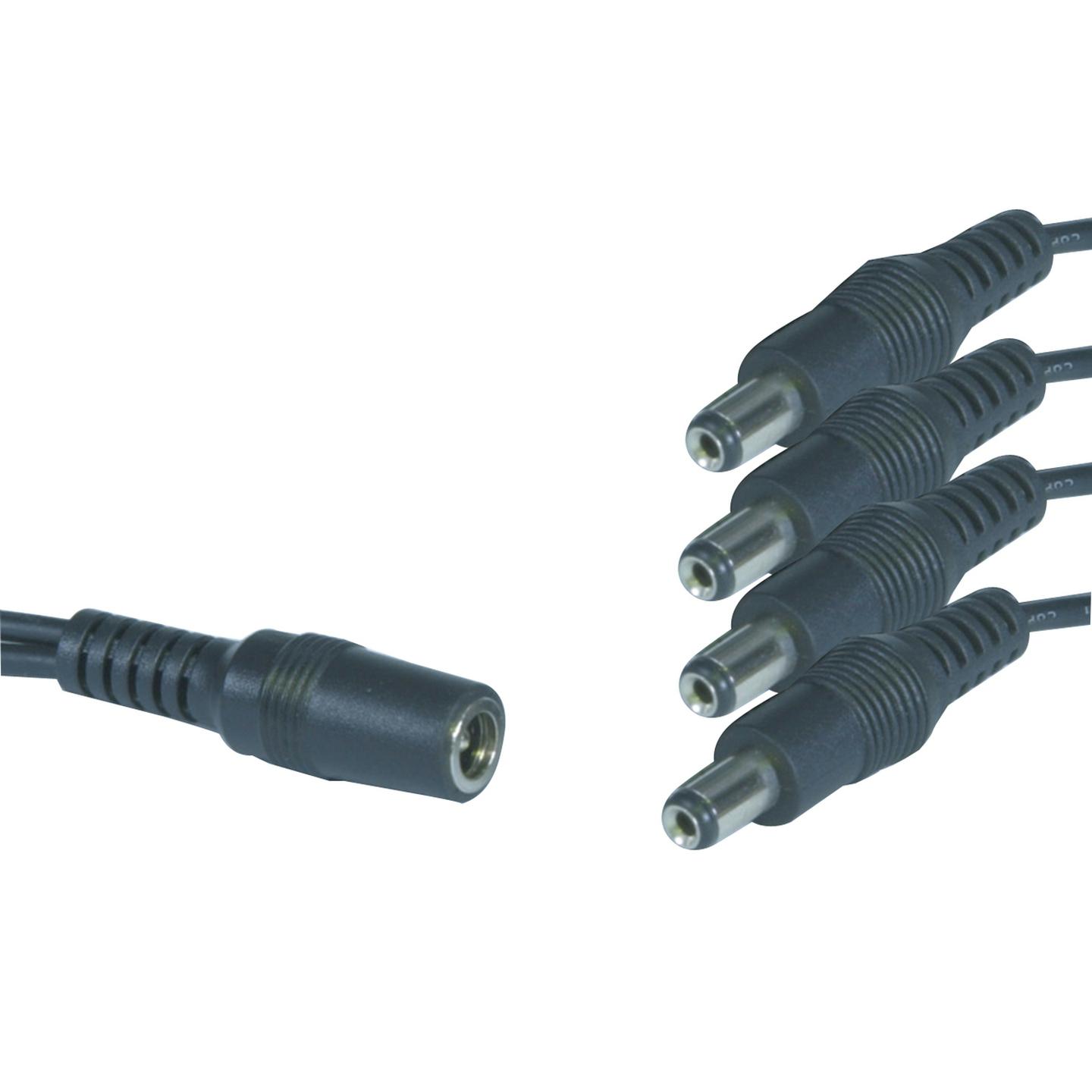 2.1mm DC Splitter Cable 1 Socket to 4 Plugs