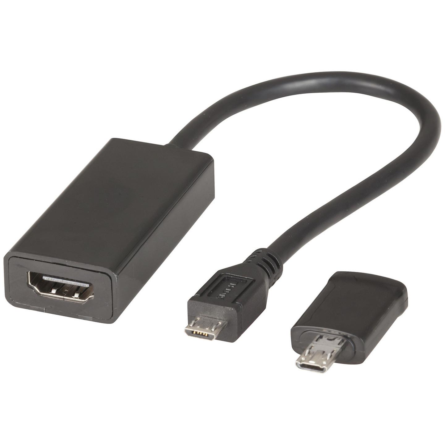 MHL to HDMI Converter with 11 Pin Samsung Adaptor