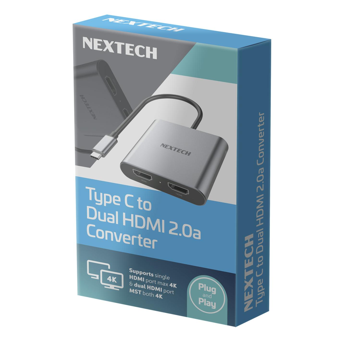 Type C to Dual HDMI 2.0 Adaptor