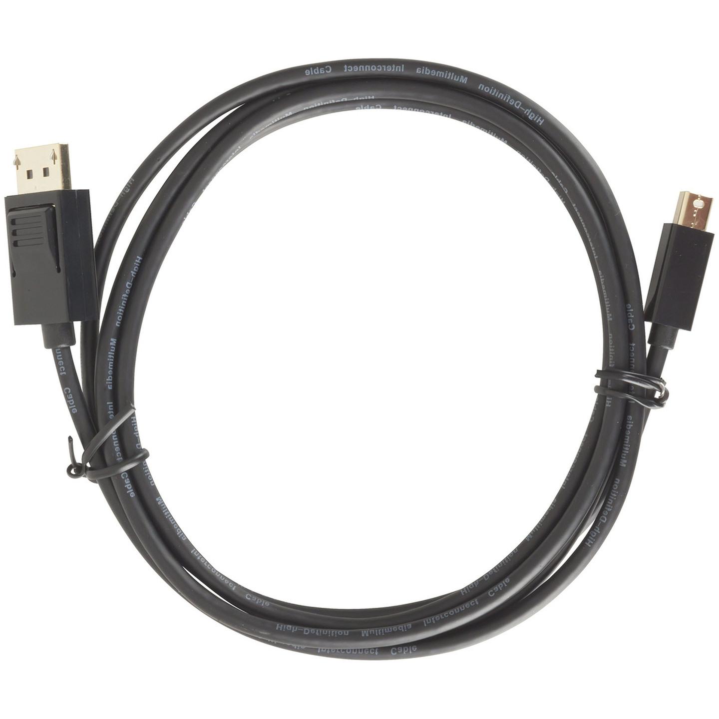 DisplayPort to Mini DisplayPort Male Cable 1.8m