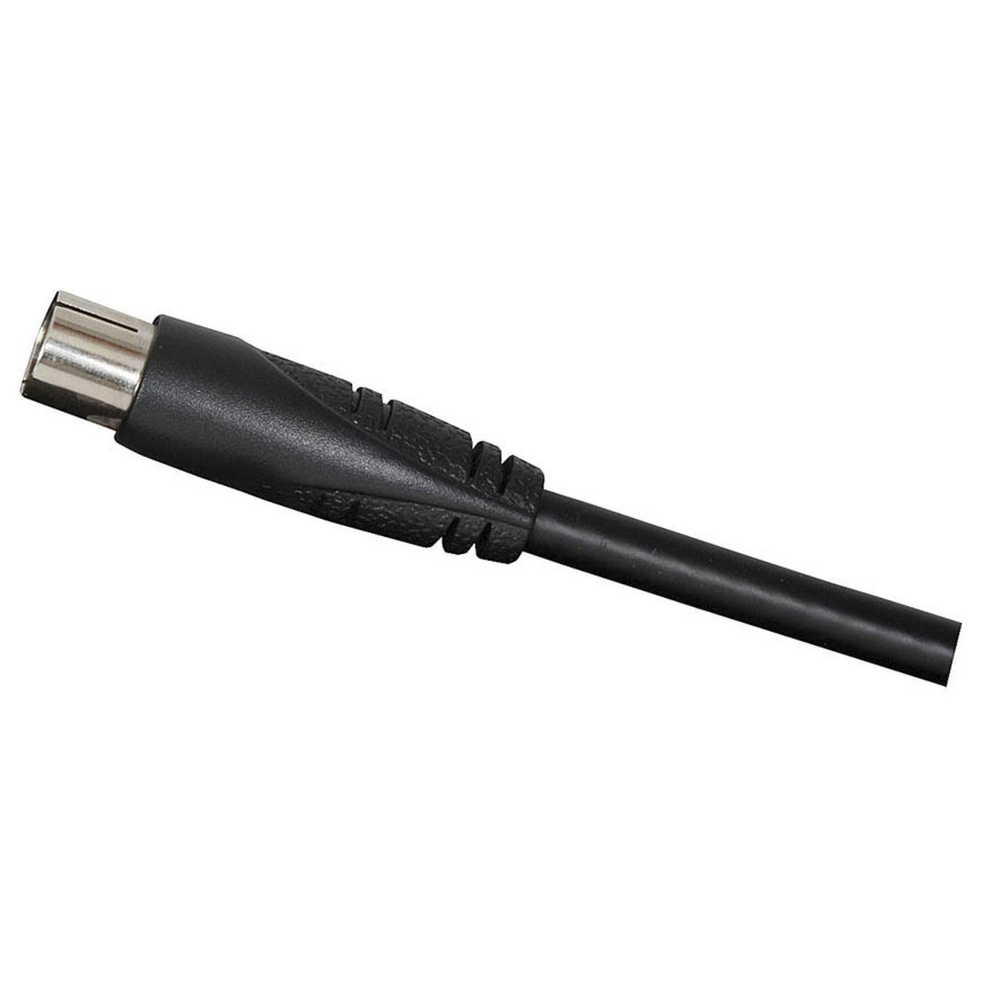TV Coaxial Plug to Socket Cable - 1.5m Black