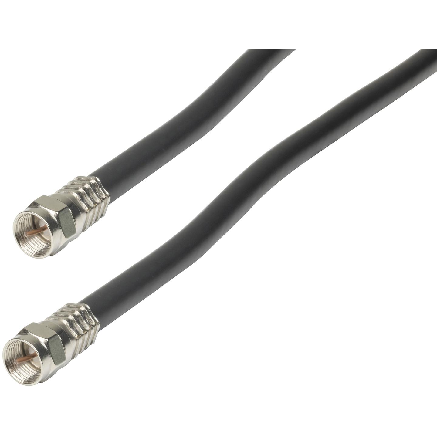 1.5m High Quality RG6 Quad Shield Cable with Crimped Connectors