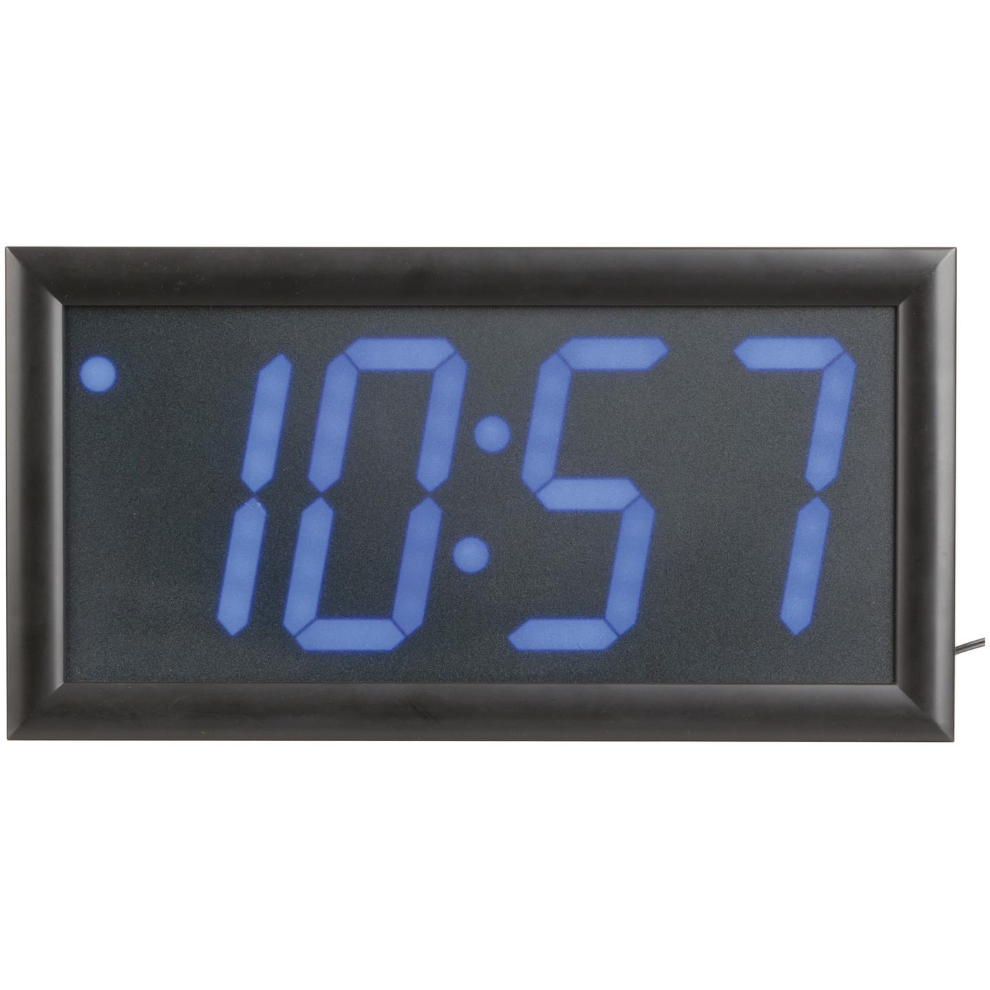 LED Wall Clock with Calendar and Temperature Display
