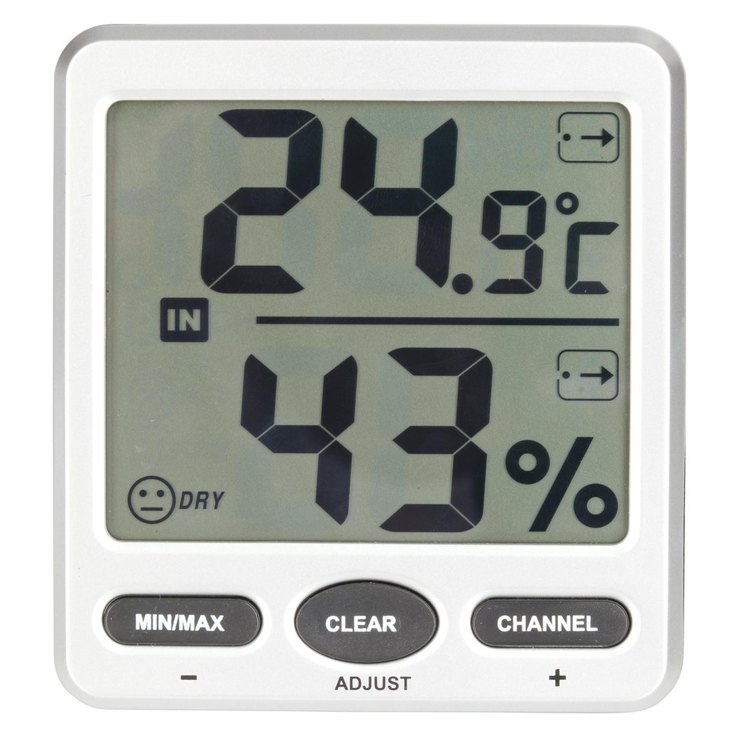 8 Channel Wireless Thermometer/Hygrometer with Jumbo LCD