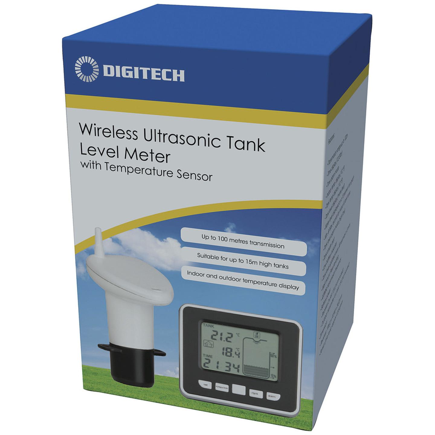 Ultrasonic Water Tank Level Meter with Thermo Sensor